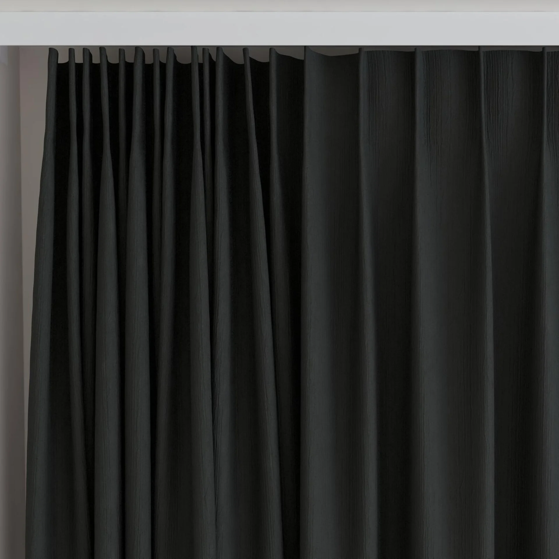 Top view of Northstar Onyx, on curtain rail