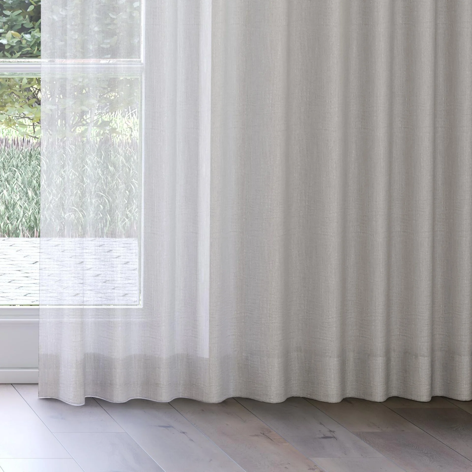 Bottom view of Vapour Smoke, on curtain rail