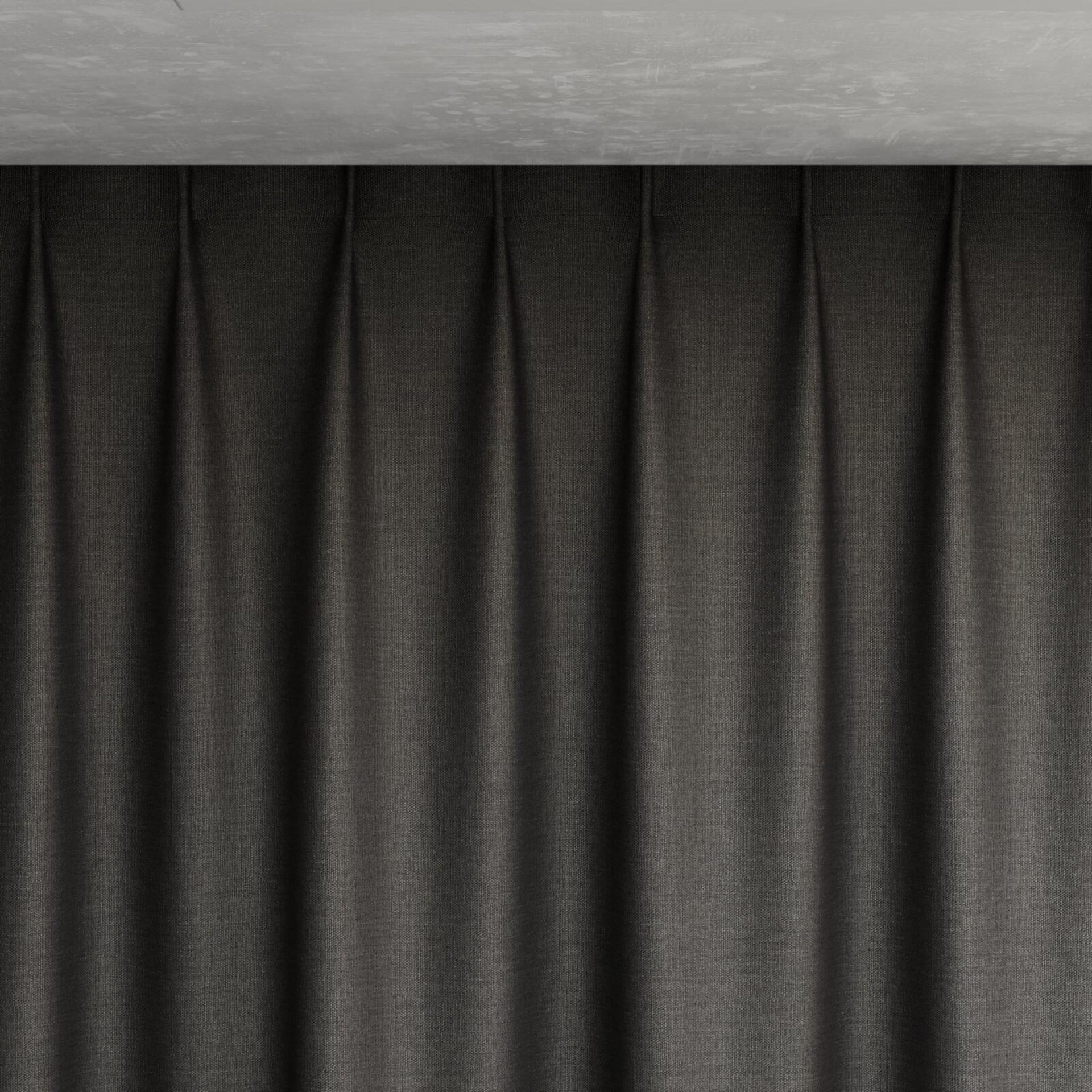Top view of Linex Charcoal, pinch pleat
