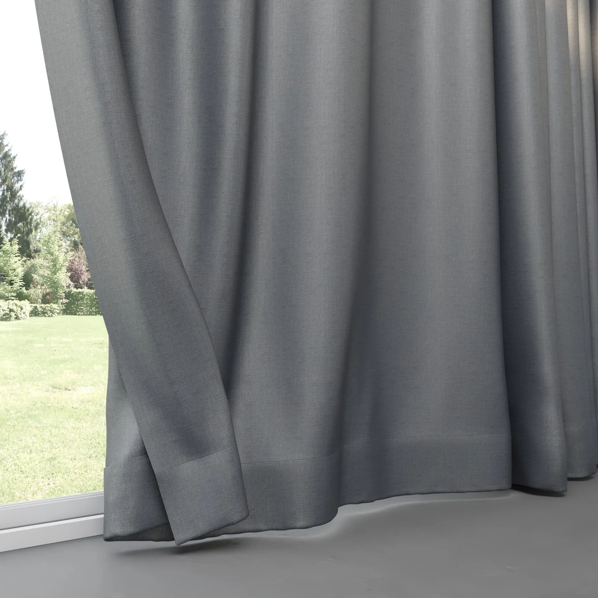 Bottom view of Stallion 2 Blackout Storm, pinch pleat