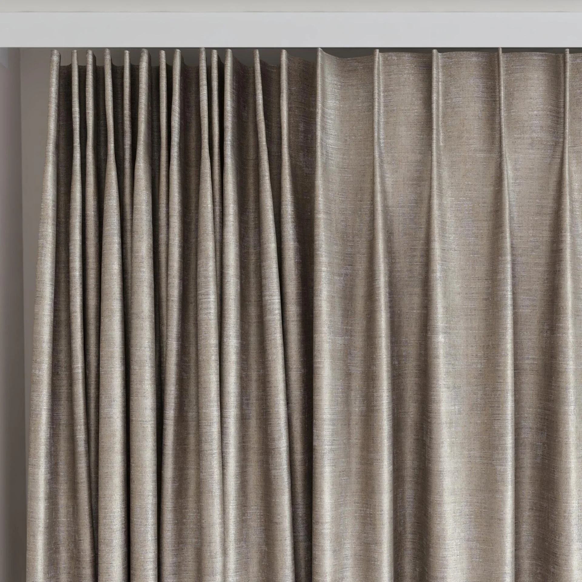 Top view of Nominee Fossil, on curtain rail