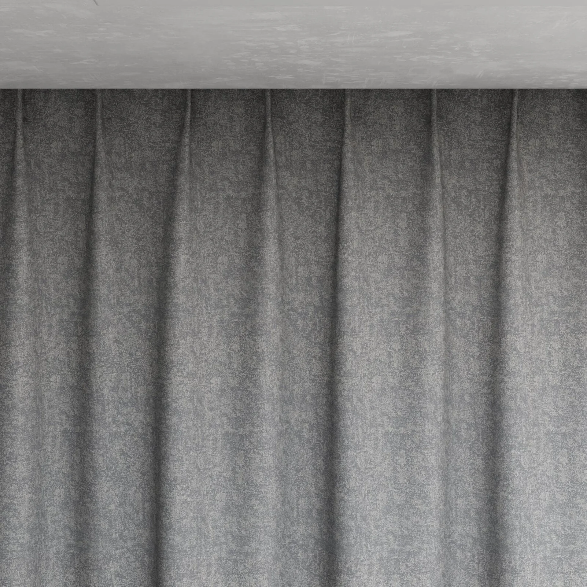 Top view of Avalon FR Blackout Steel, pinch pleat