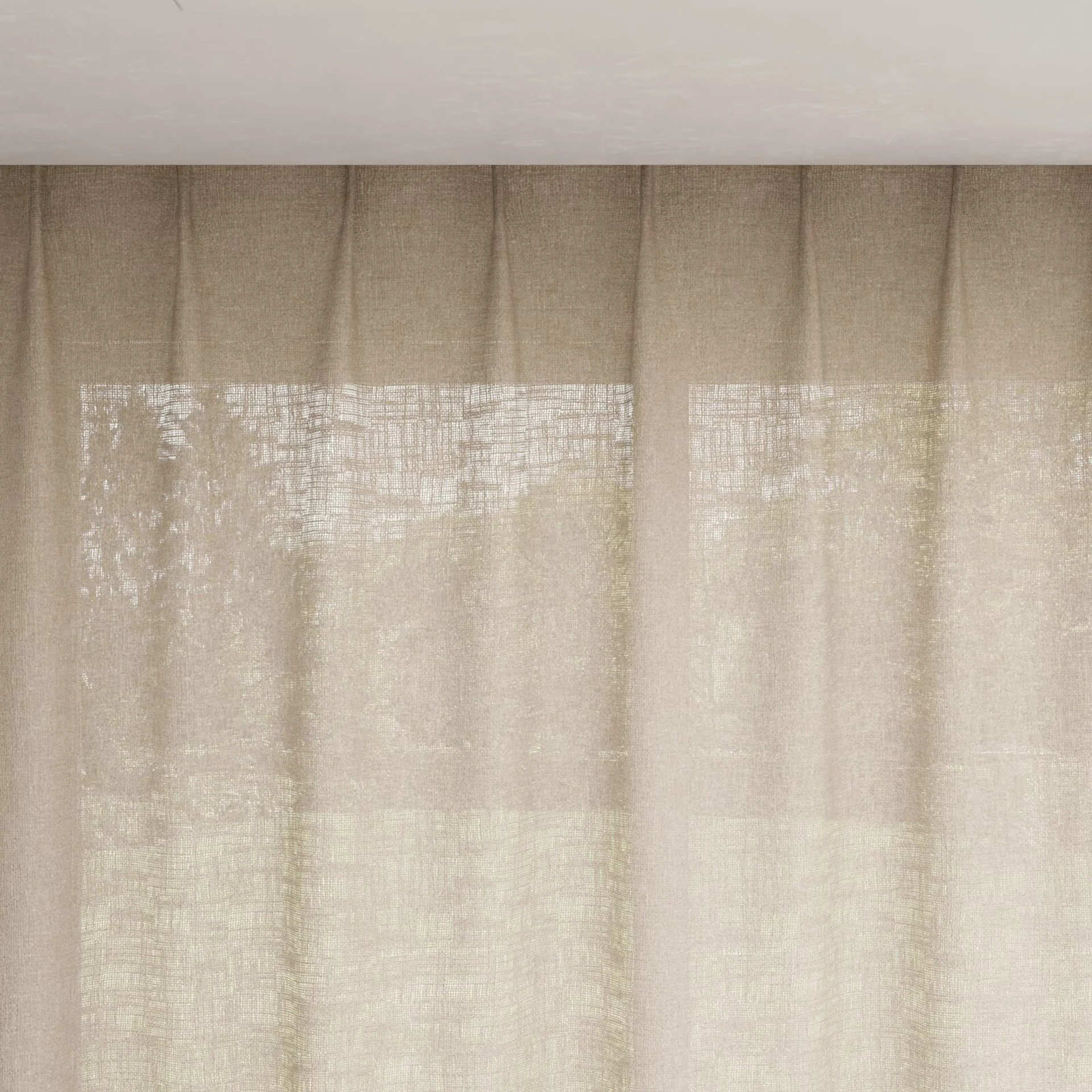 Top view of Adobe Twine, pinch pleat