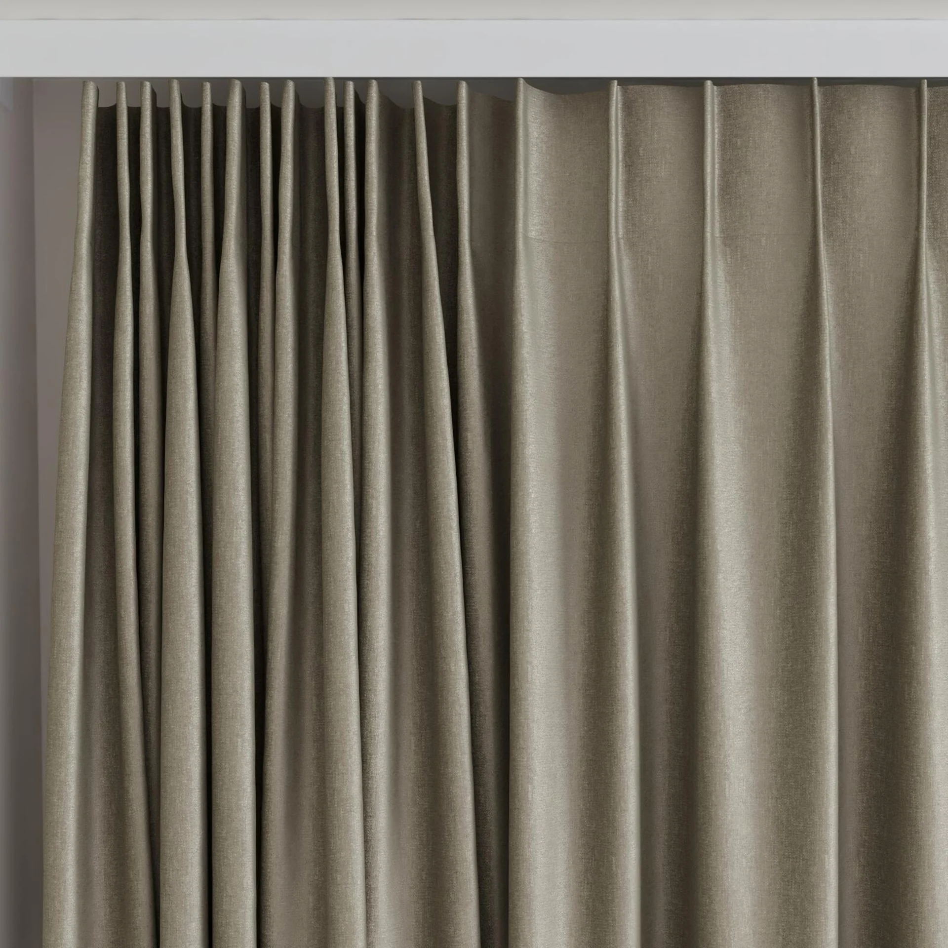 Top view of Rewind Otter, on curtain rail