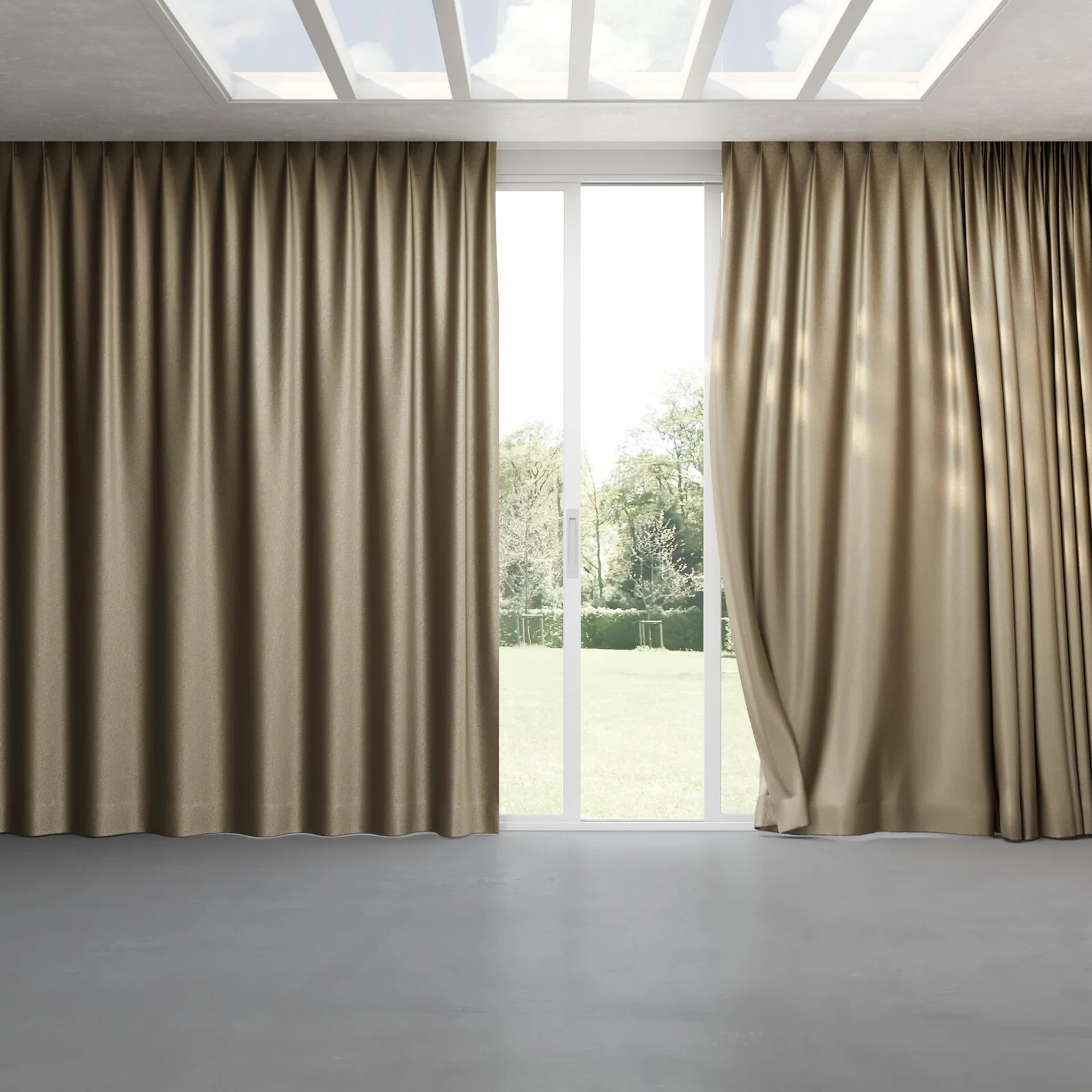 Full view of Recharge Cedar, pinch pleat