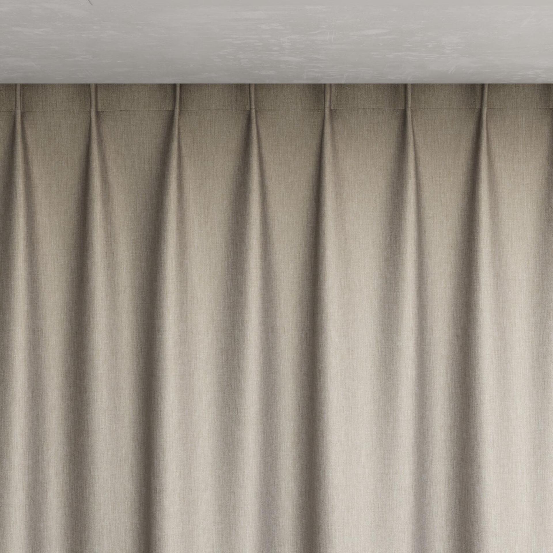 Top view of Matrix Linen, pinch pleat