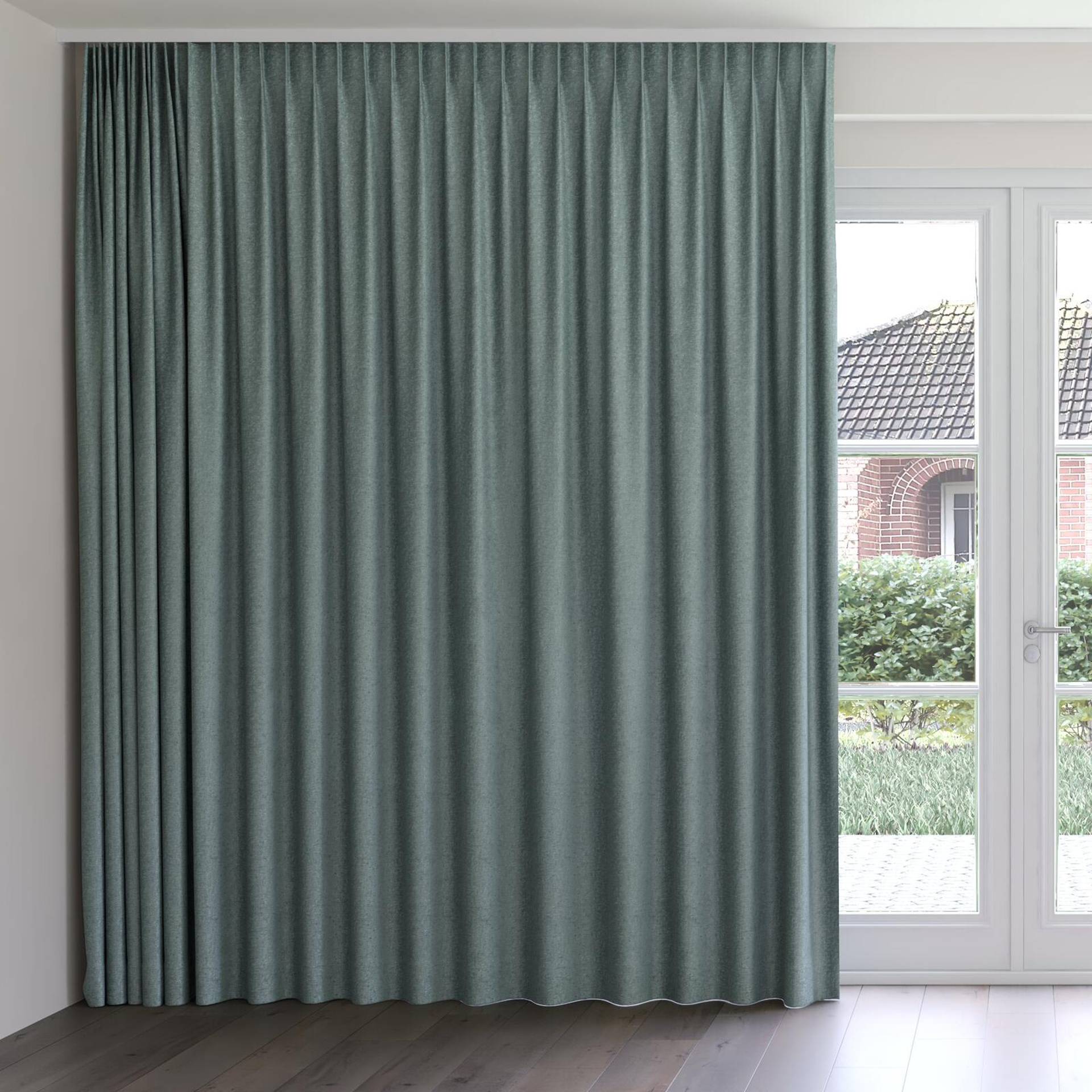 Front view of Monsieur Scuba, on curtain rail