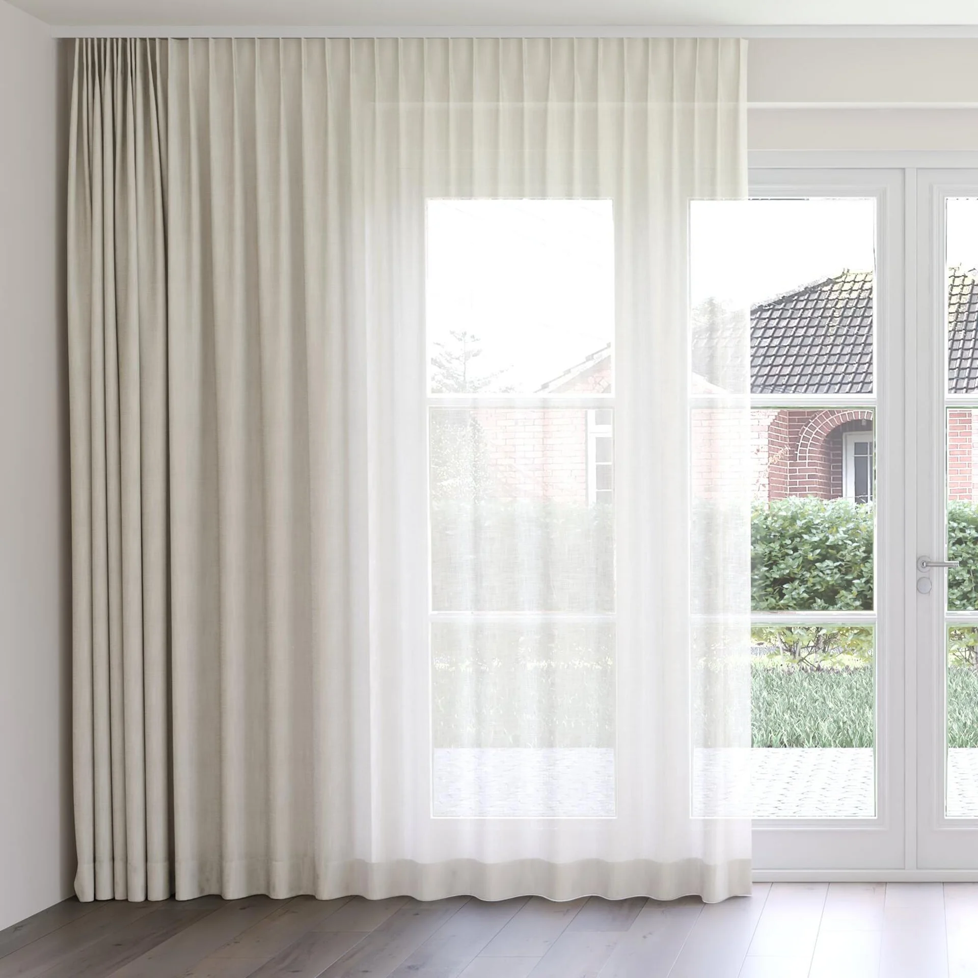Front view of Release Dune, on curtain rail