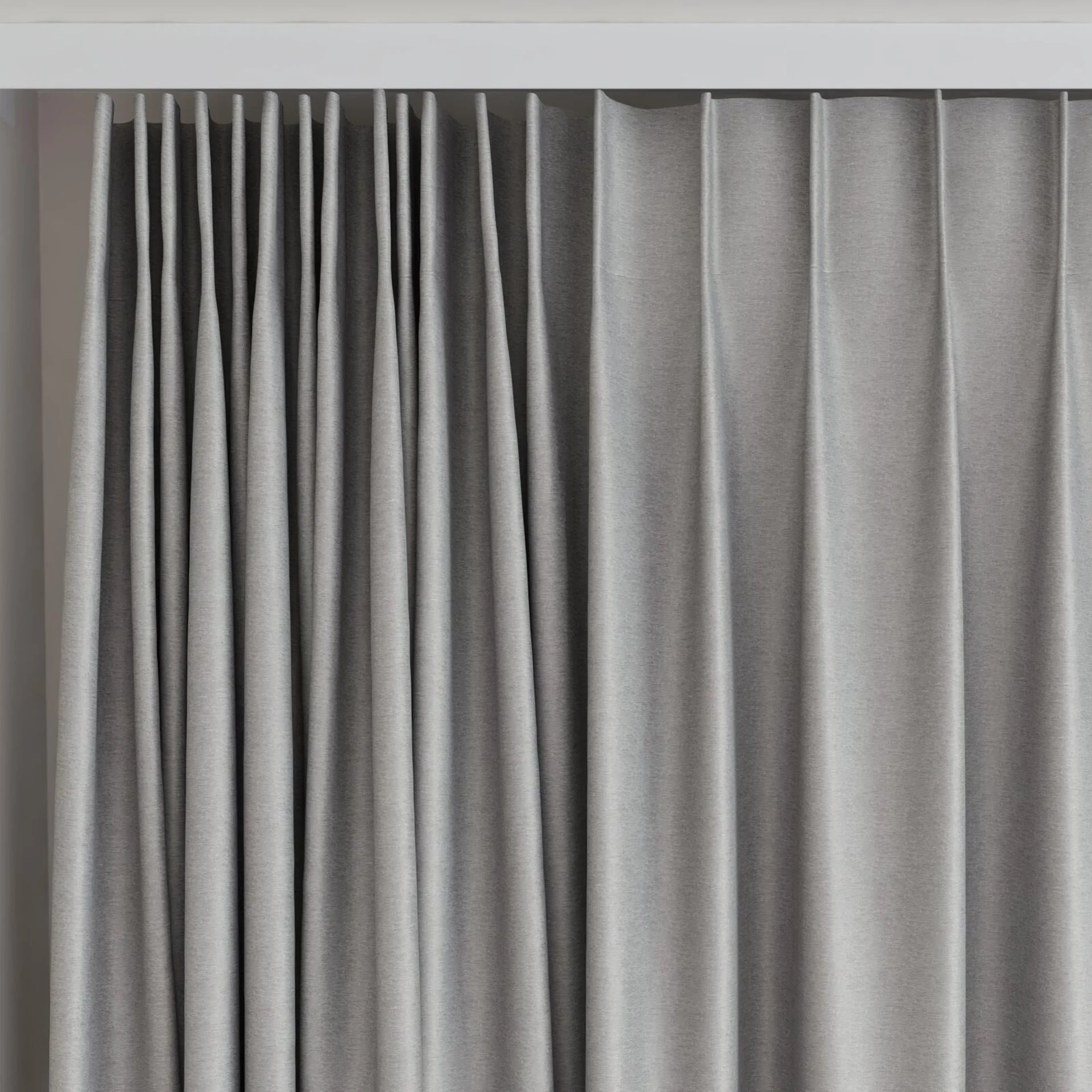 Top view of Stellar Blackout Nut, on curtain rail