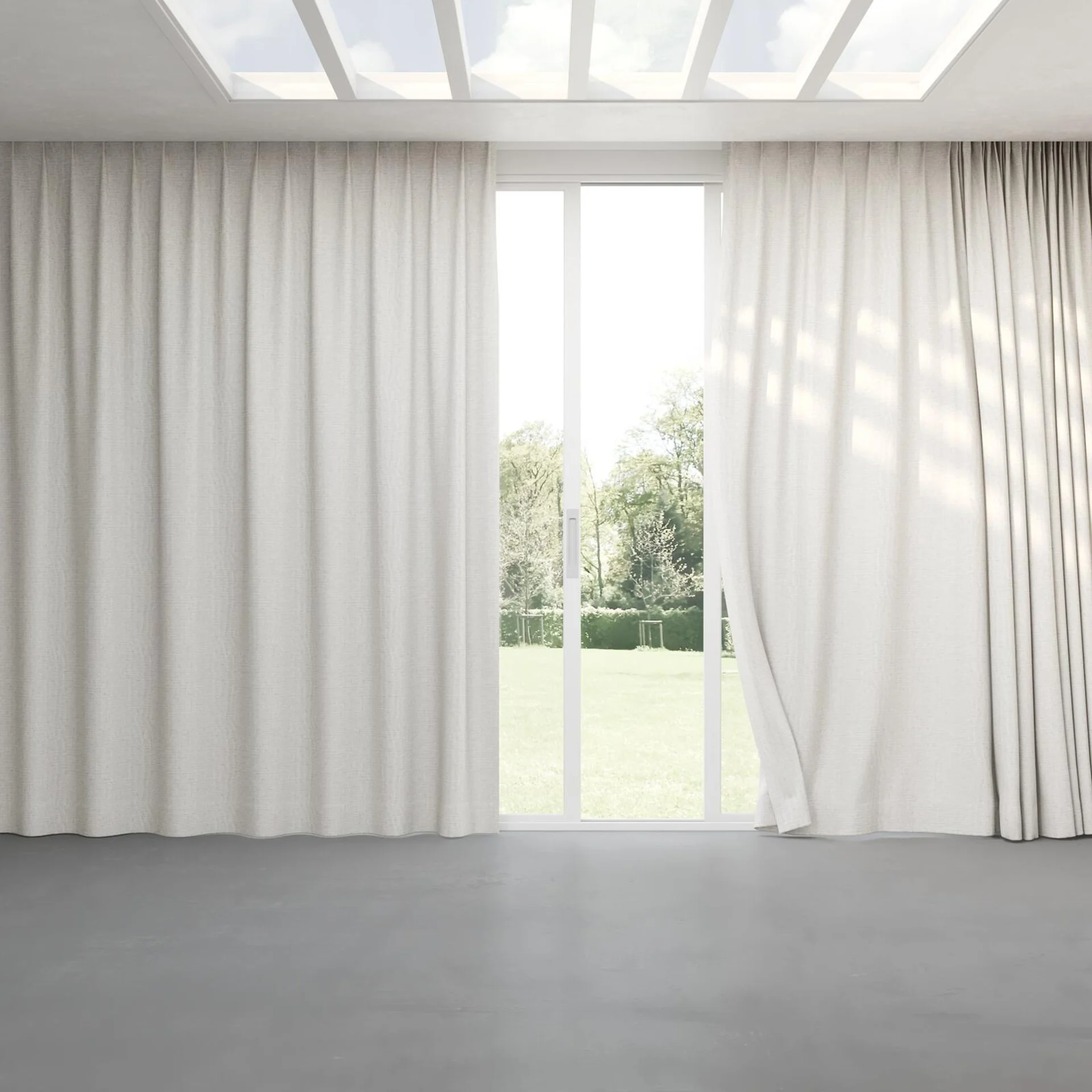 Full view of Yugen Monochrome, pinch pleat