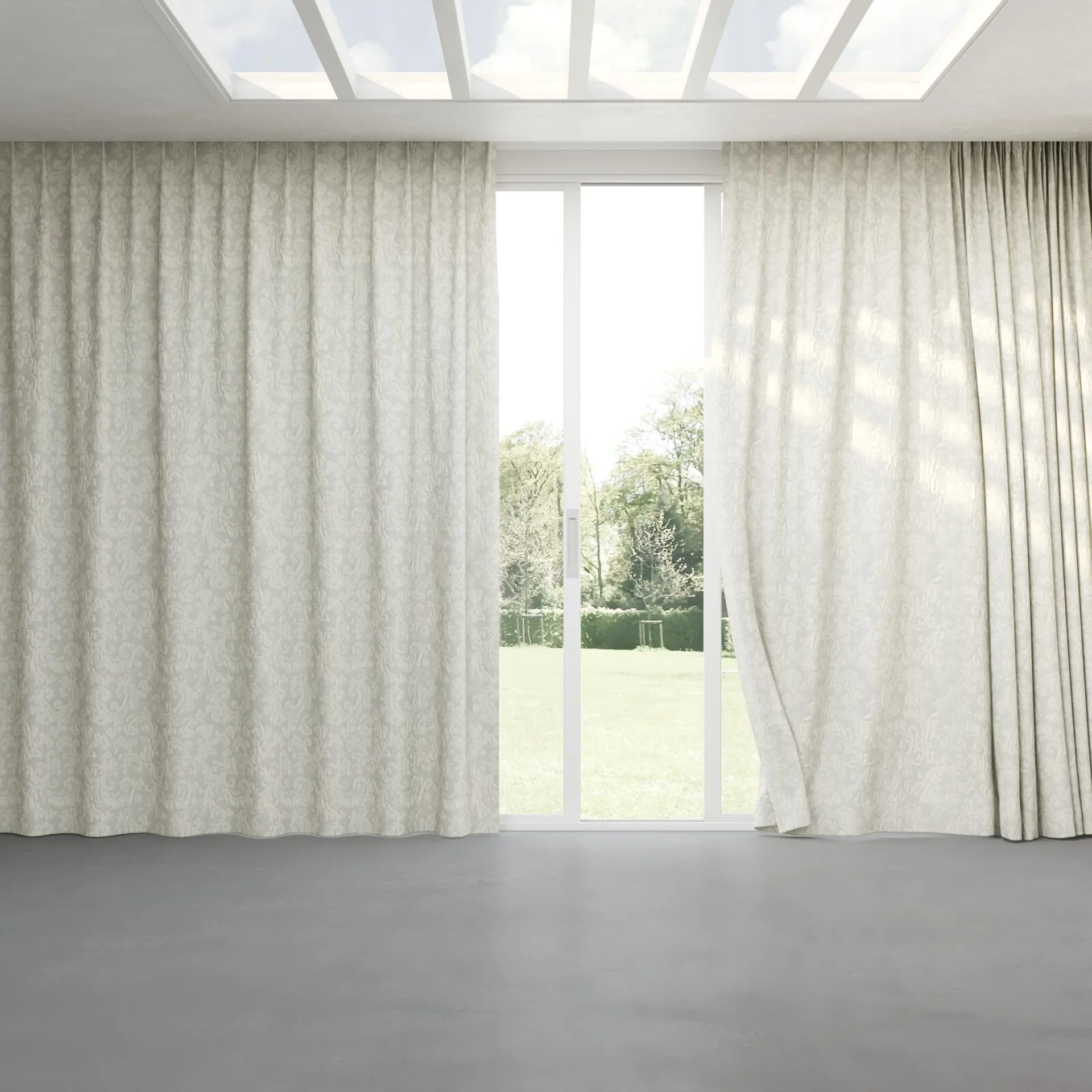 Full view of Juleste Metal, pinch pleat