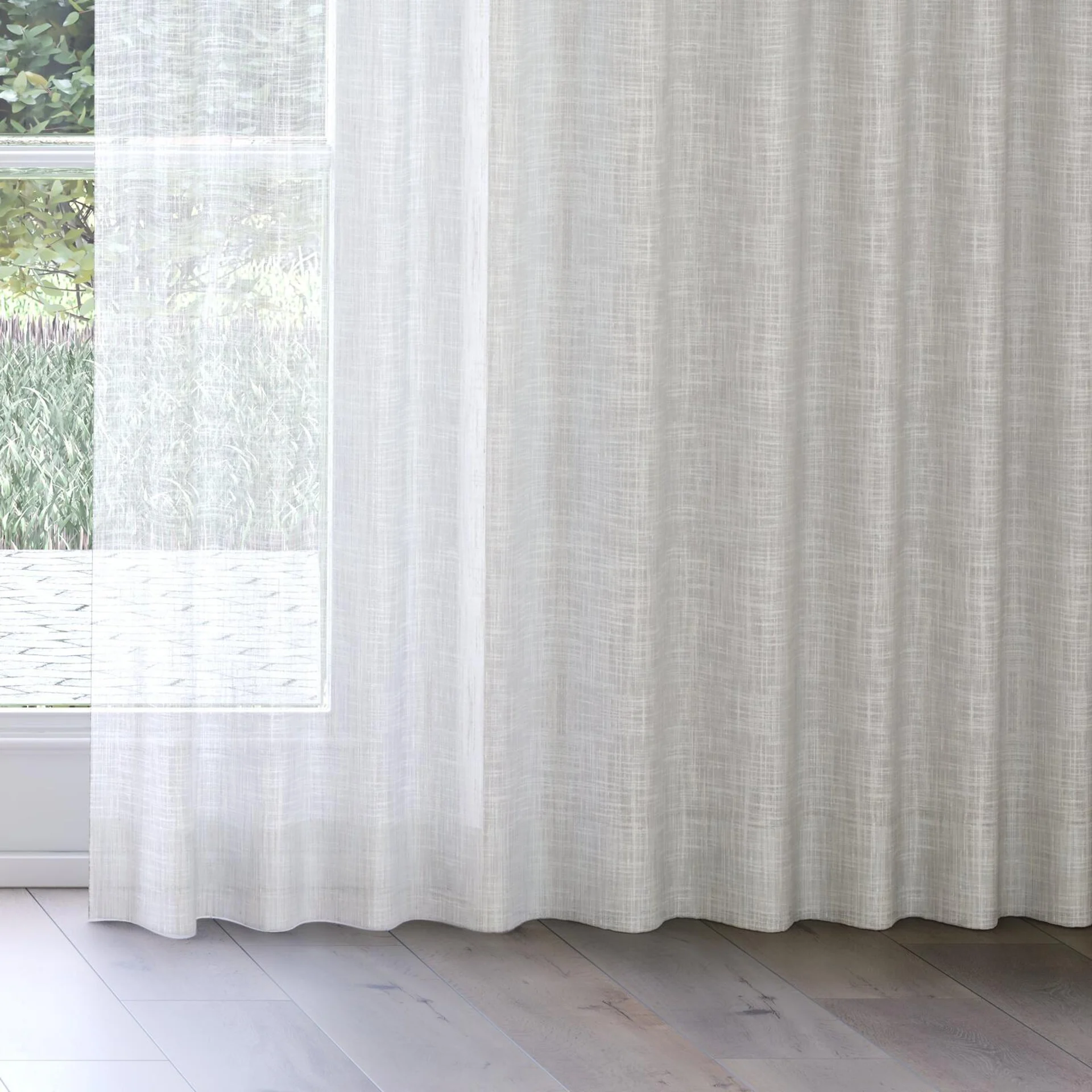 Bottom view of Zip Sesame, on curtain rail