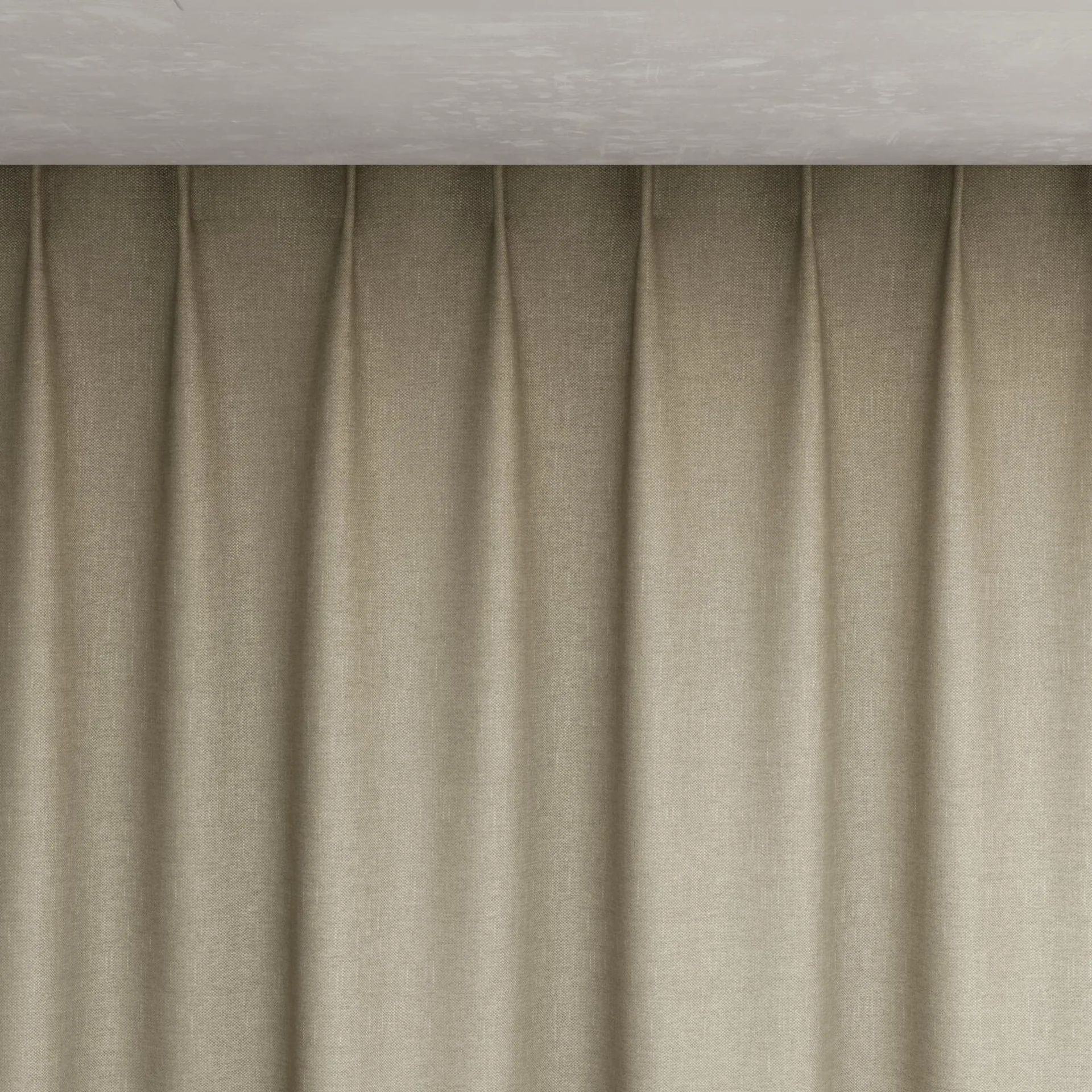 Top view of Perfecto Sand, pinch pleat