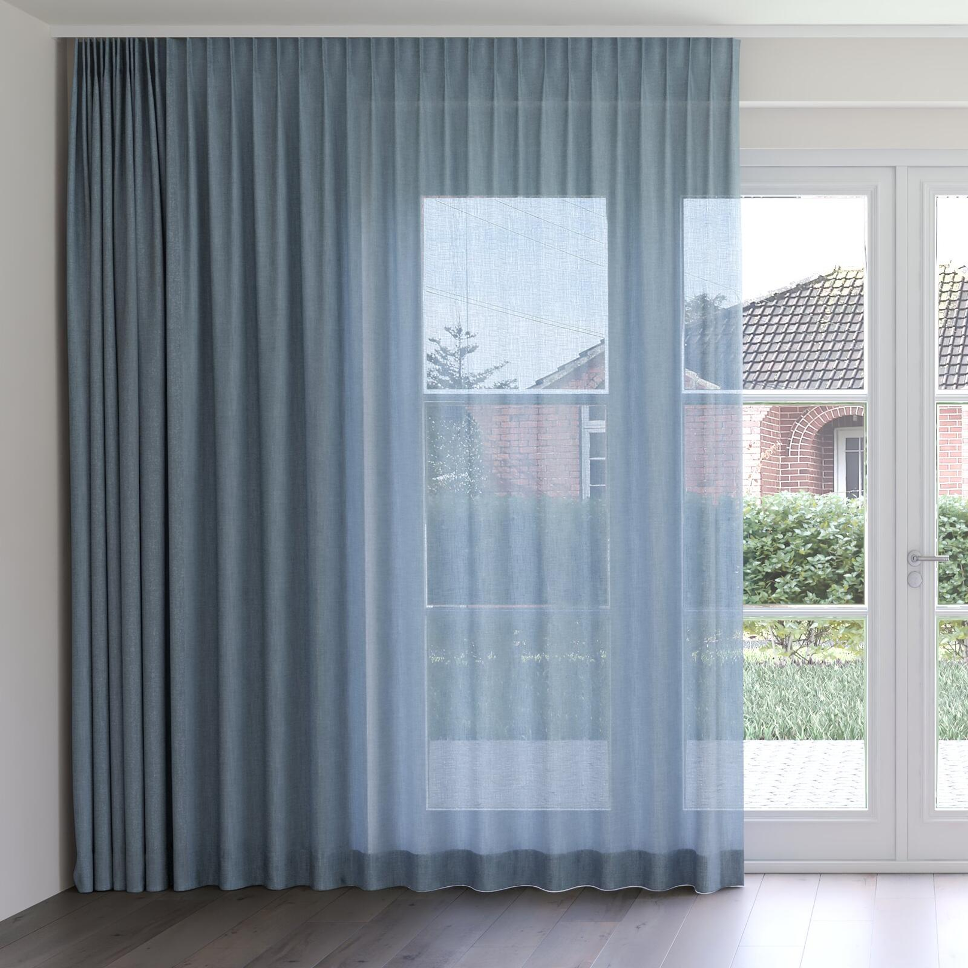 Front view of Motion River, on curtain rail