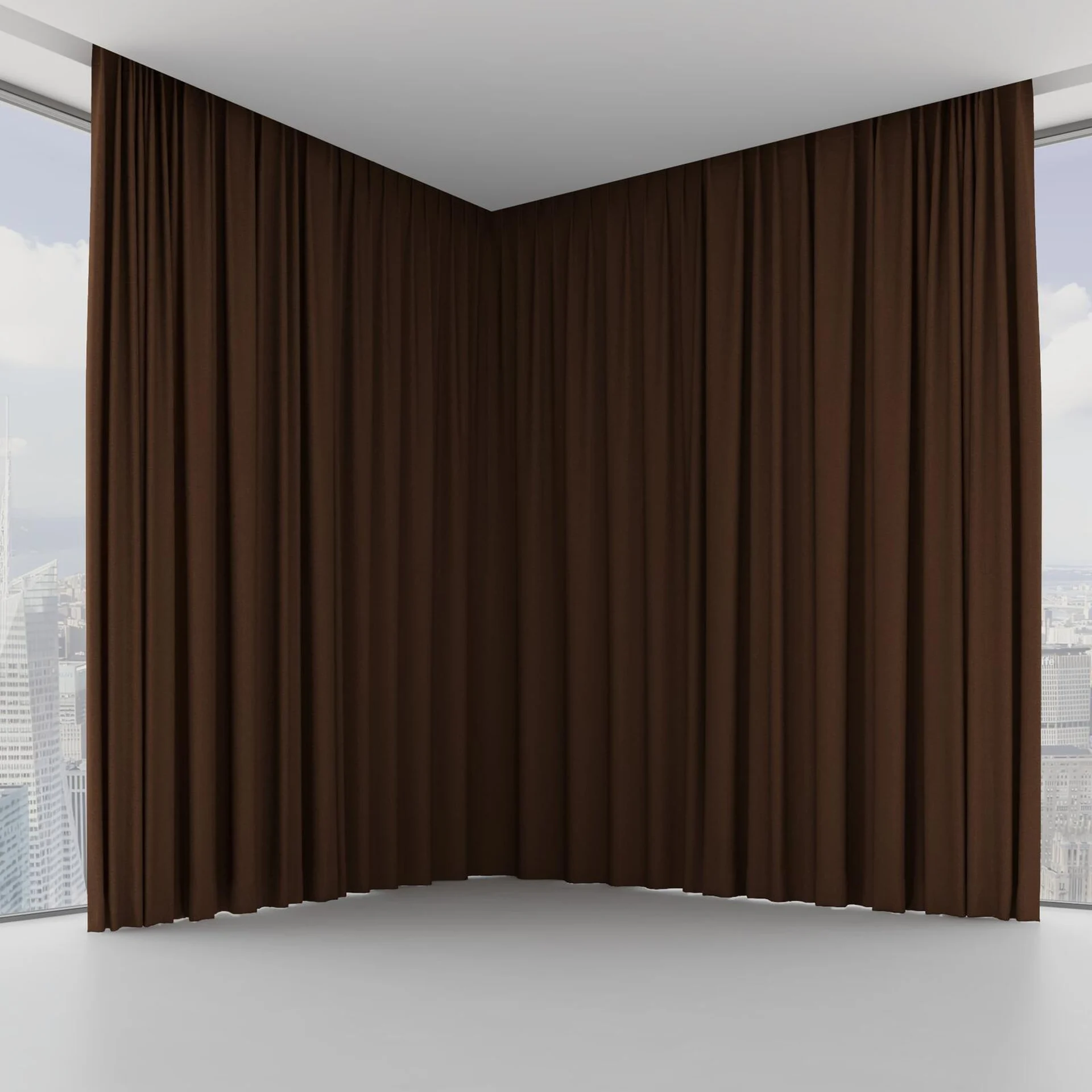 Front view of Coverlet Bark, on hidden rail