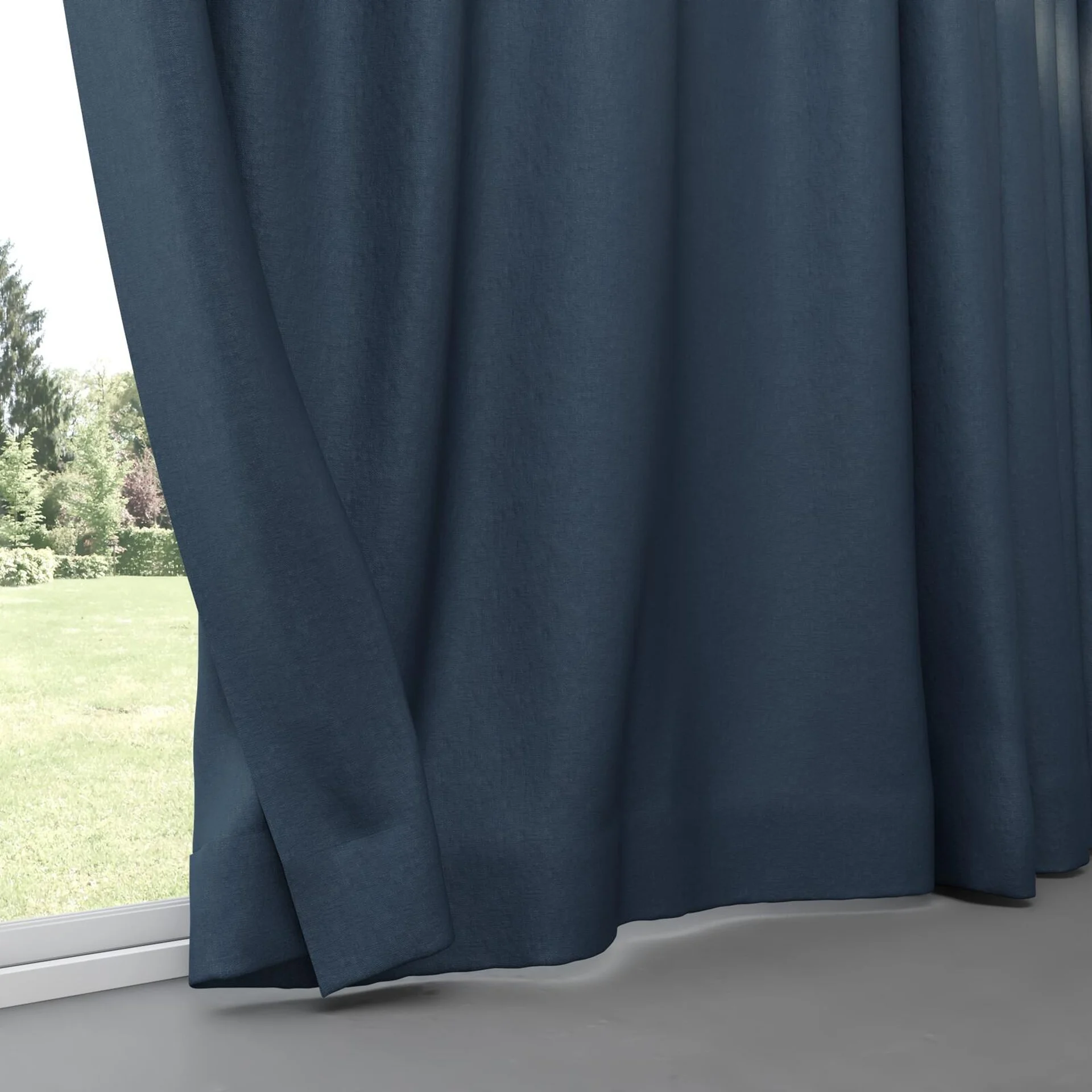 Bottom view of Eternal Coast, pinch pleat