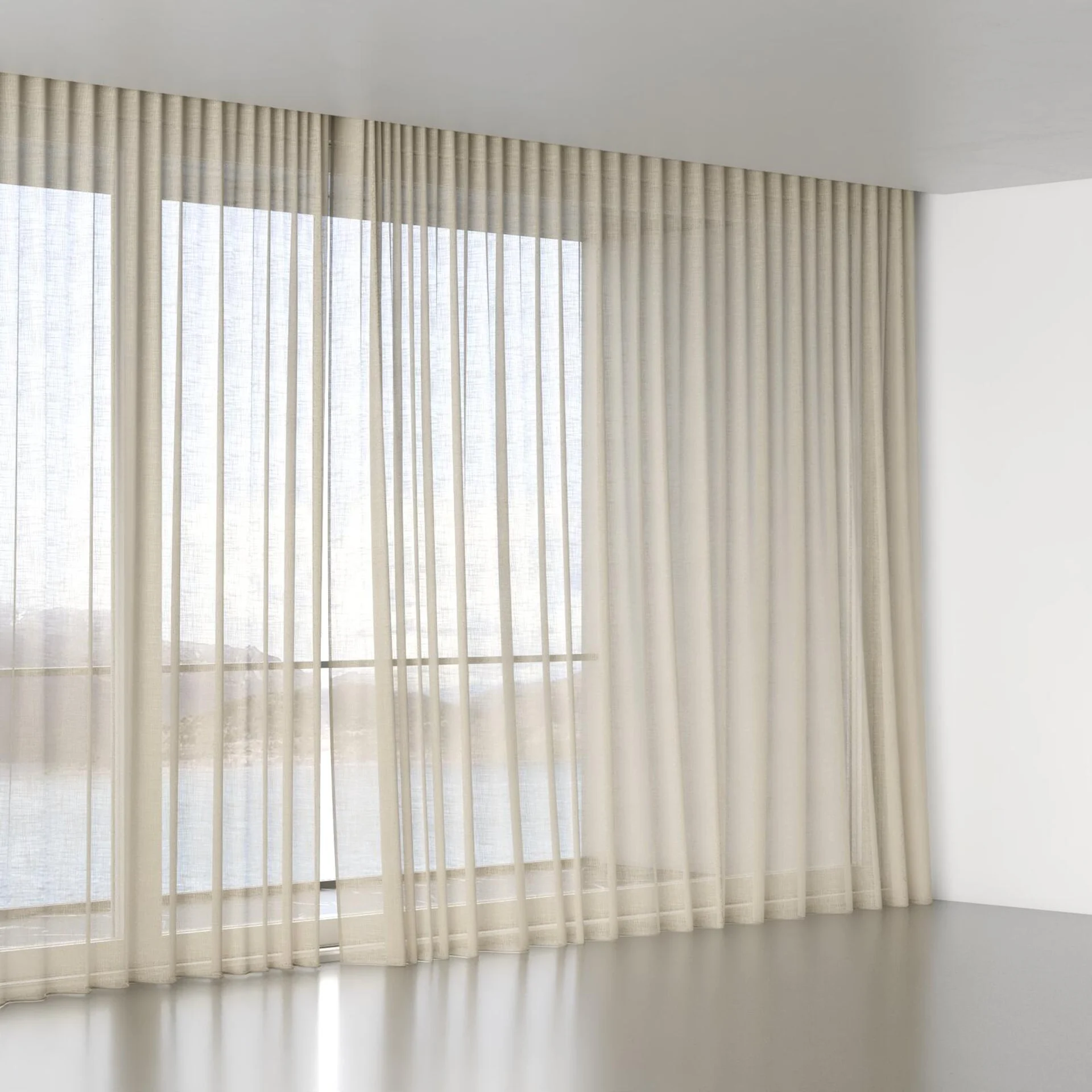 Full view of Verdant Sand, wave pleat