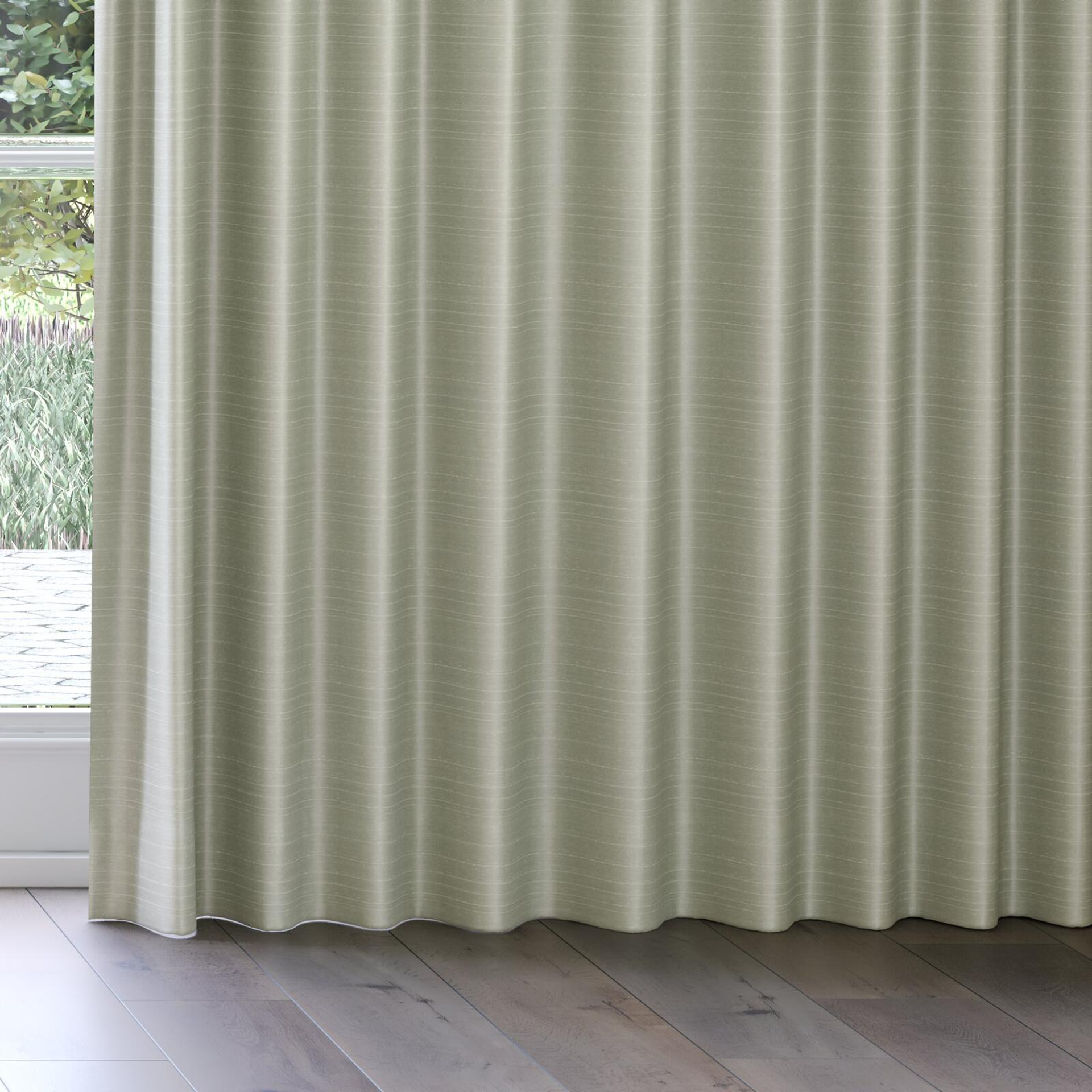 Bottom view of Silky Linden, on curtain rail