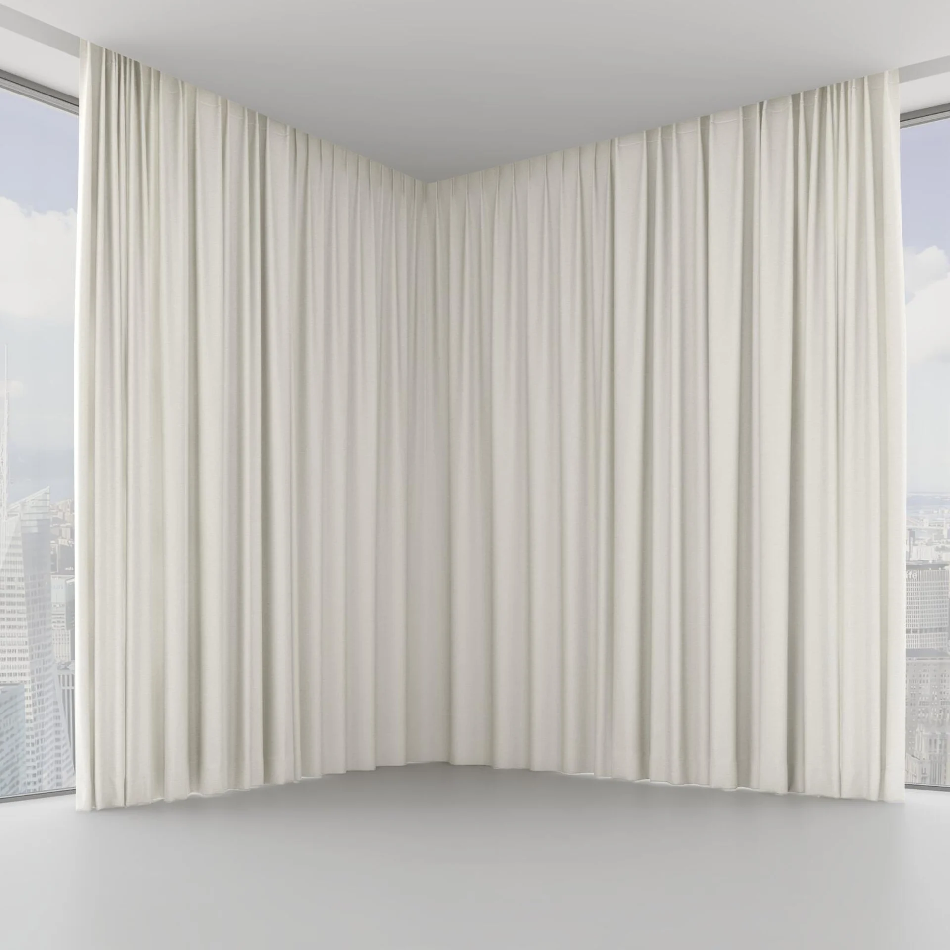 Front view of Ocean Linen, on hidden rail