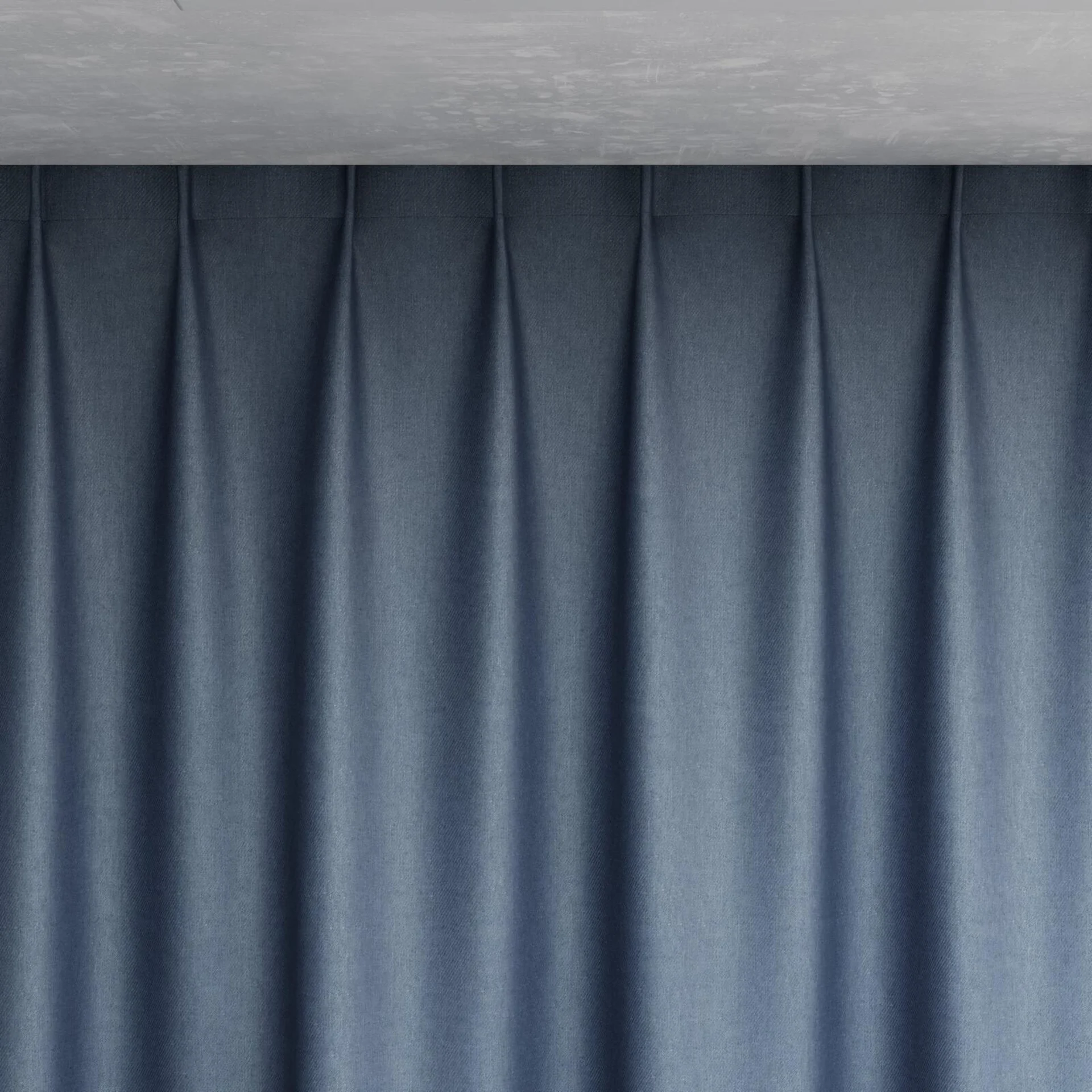 Top view of Fiji Denim, pinch pleat