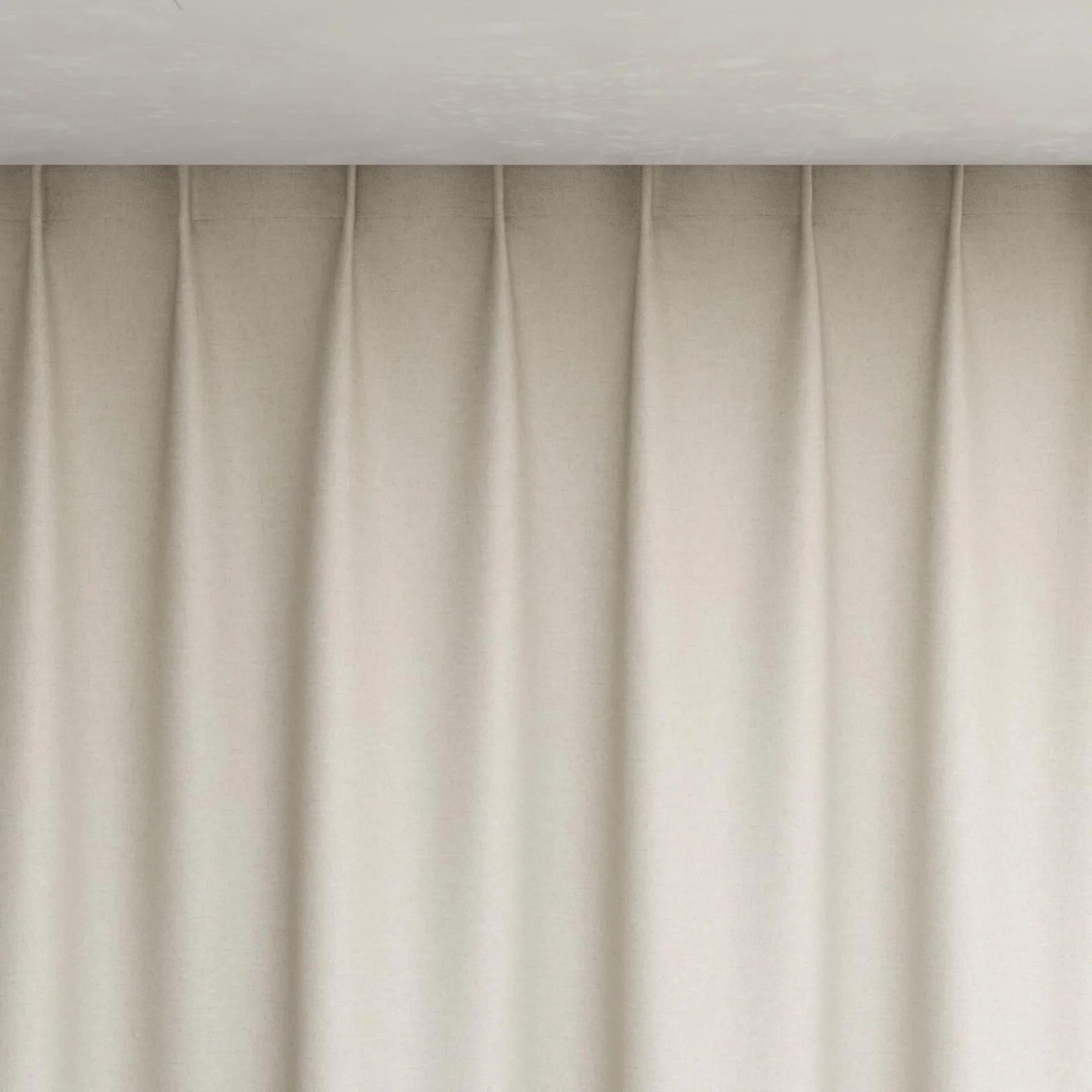 Top view of Heron Sand, pinch pleat