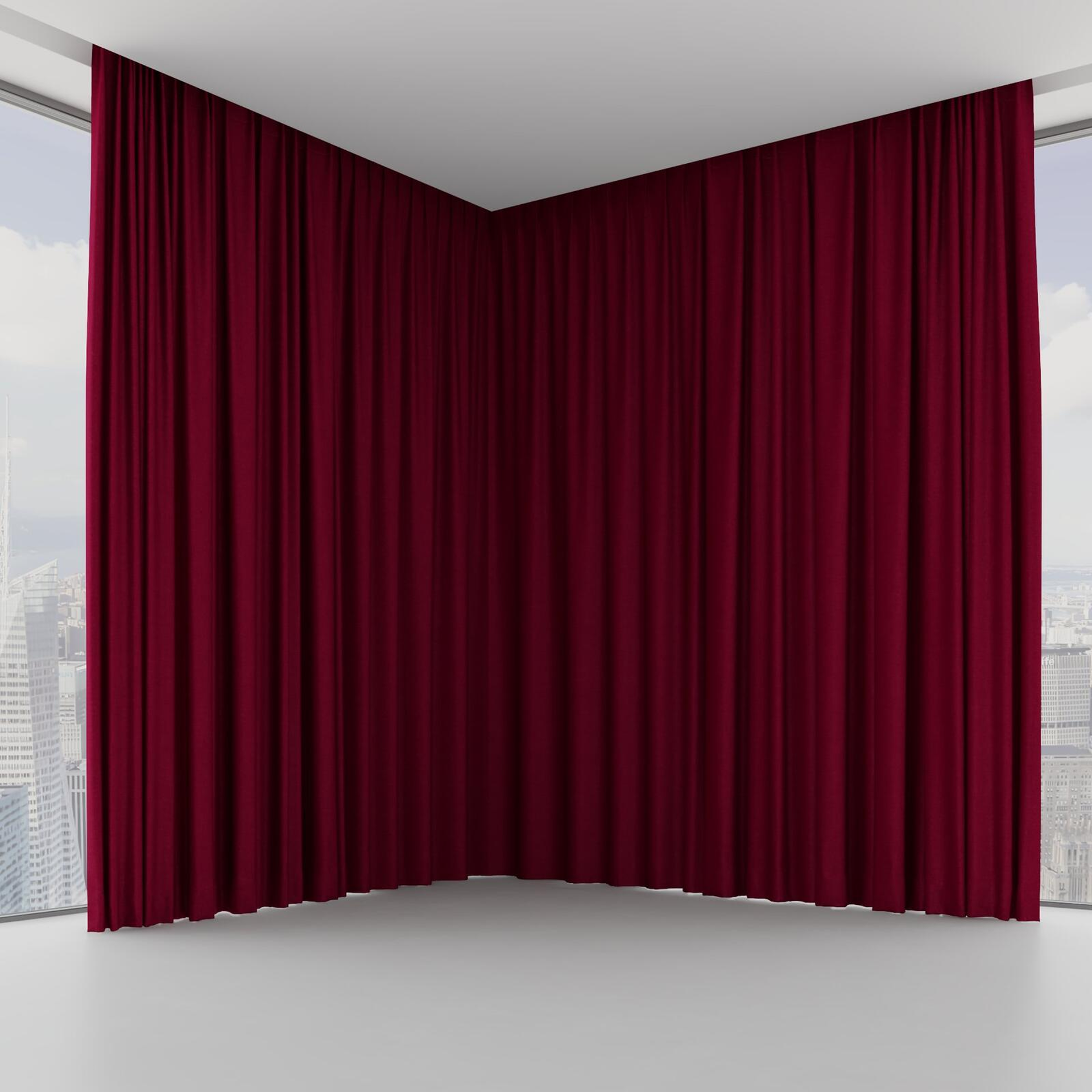 Front view of Drama Peony, on hidden rail