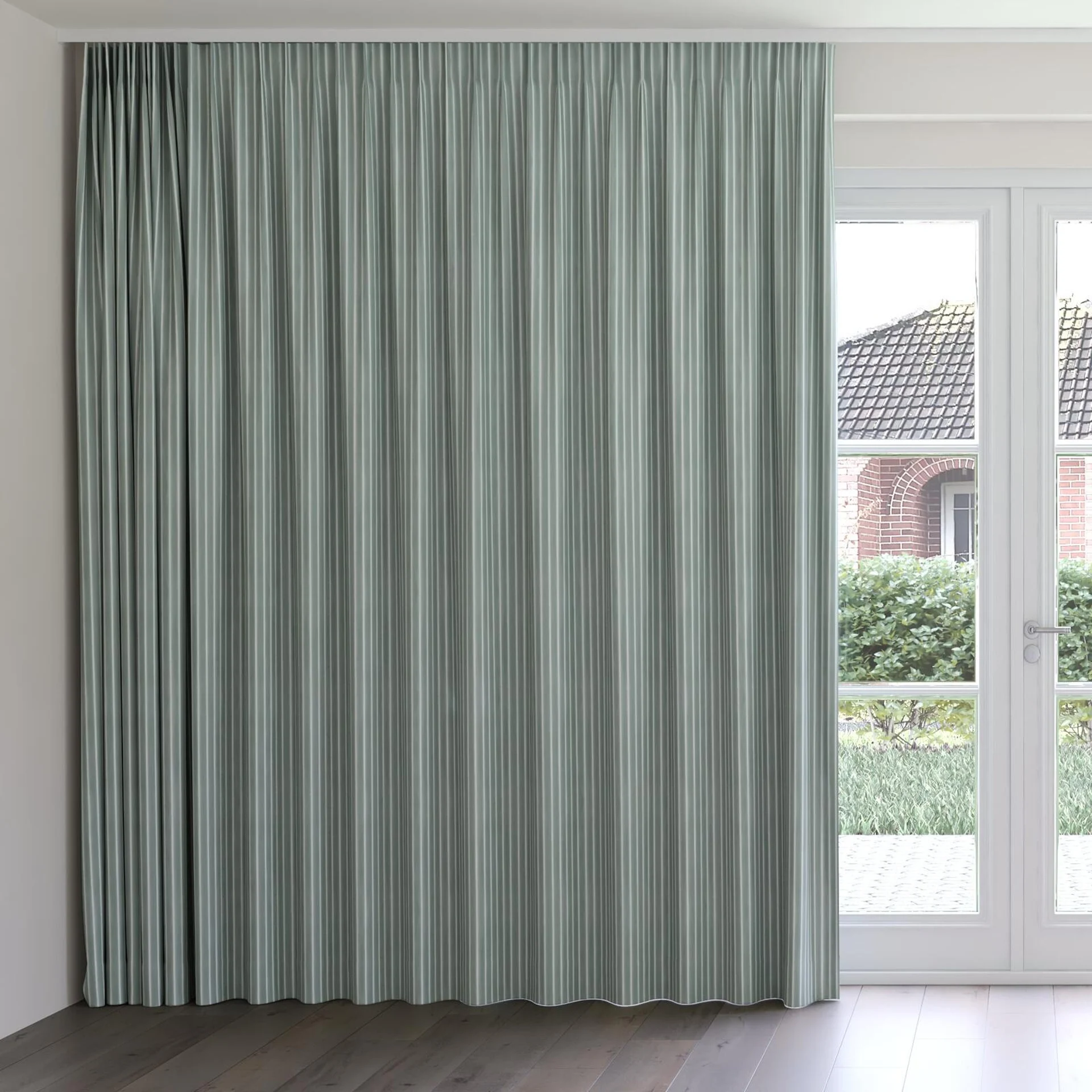 Front view of Cordial Mineral, on curtain rail