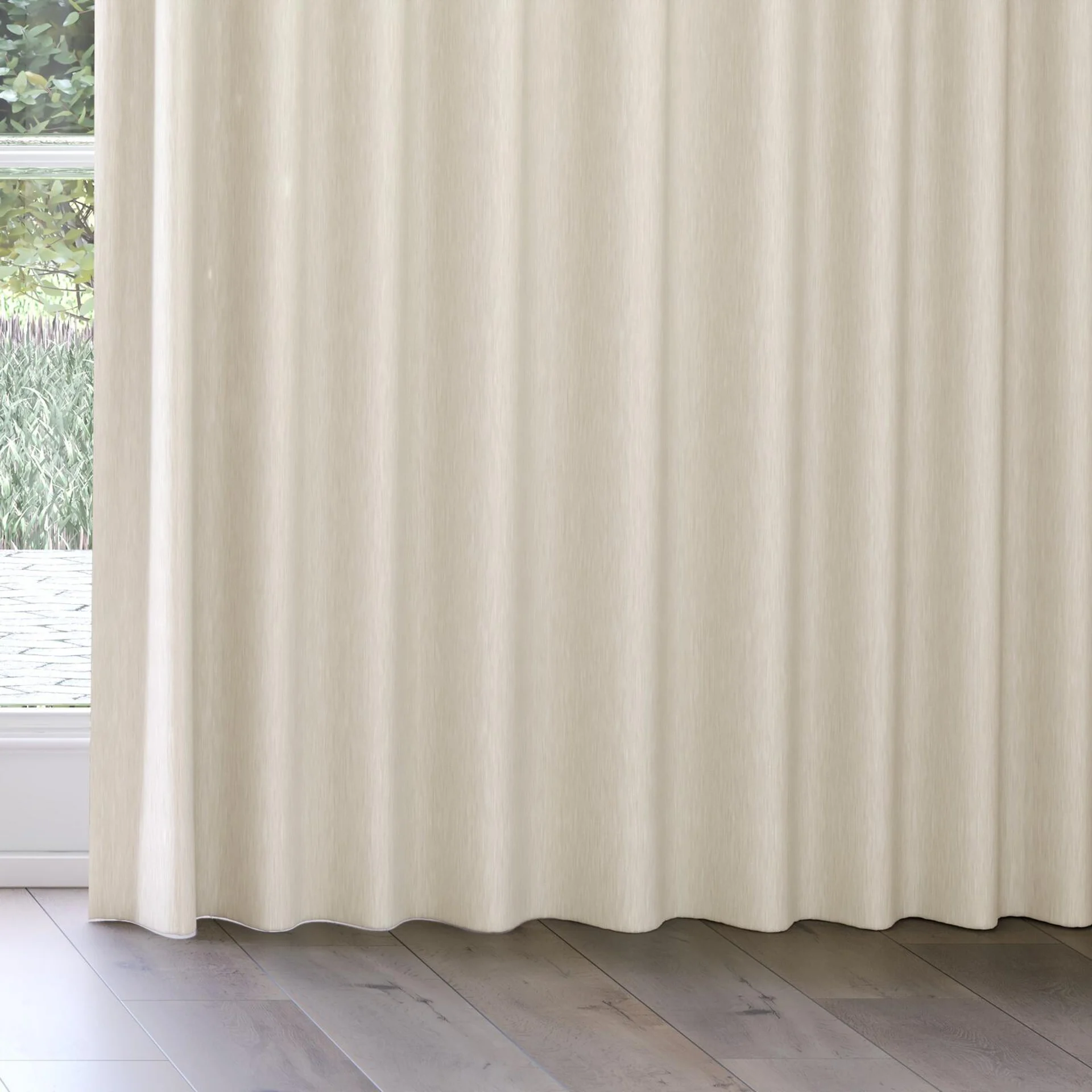 Bottom view of Tuxedo Marble, on curtain rail
