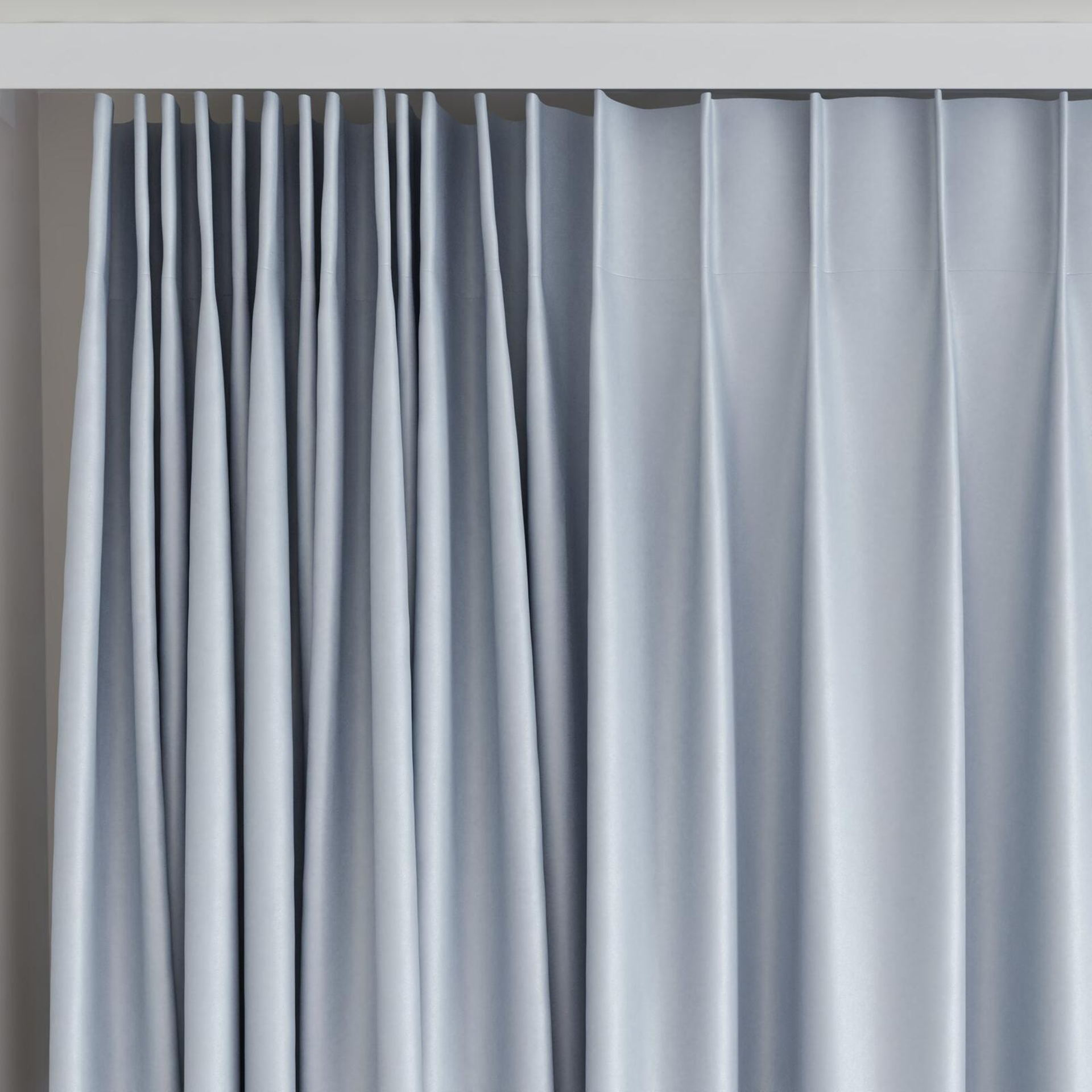 Top view of Re-Vive Silver, on curtain rail