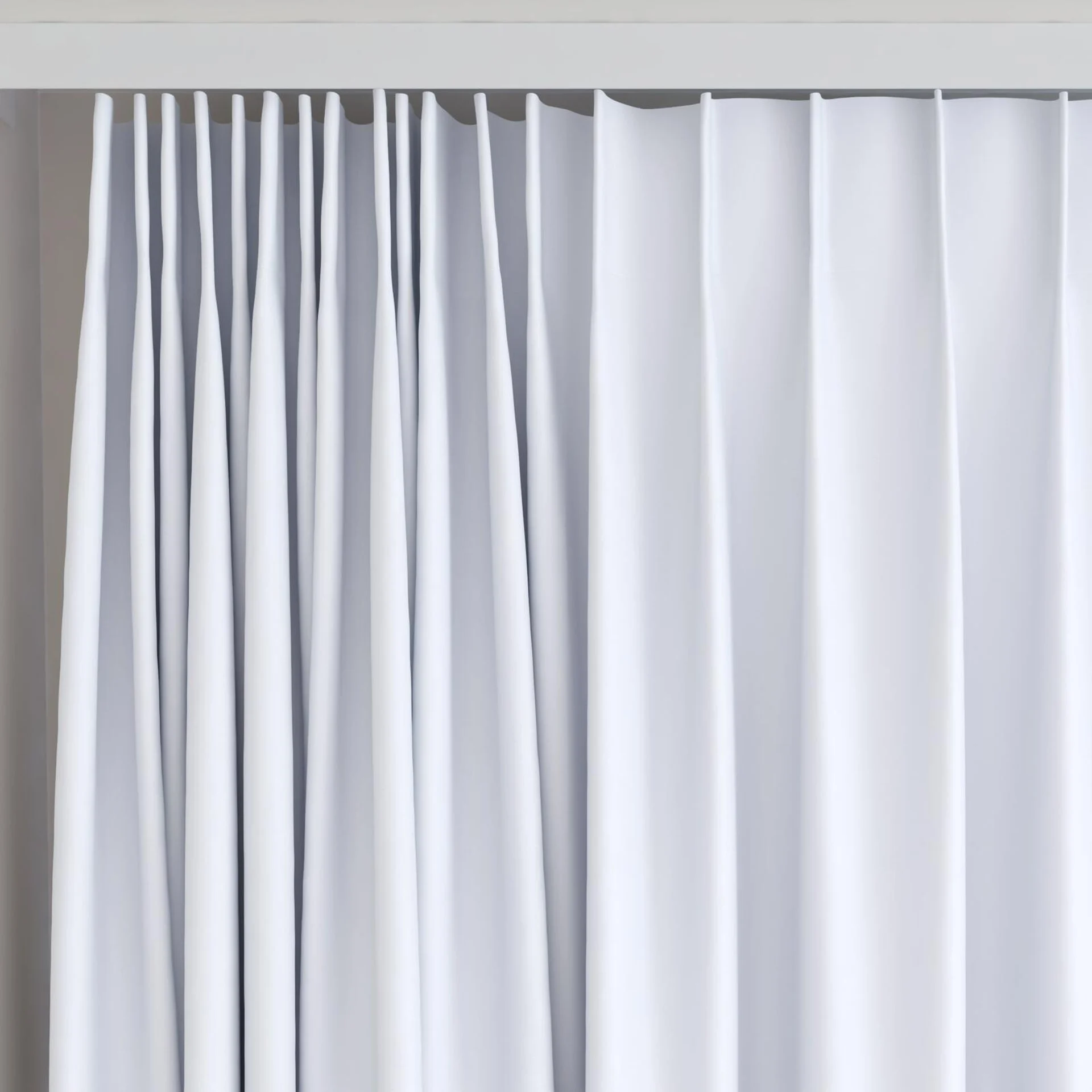 Top view of Ultra Dim Optic, on curtain rail