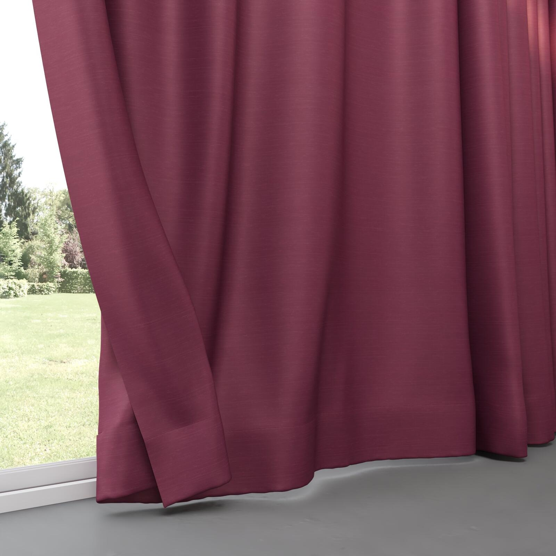 Bottom view of Silky Plum, pinch pleat