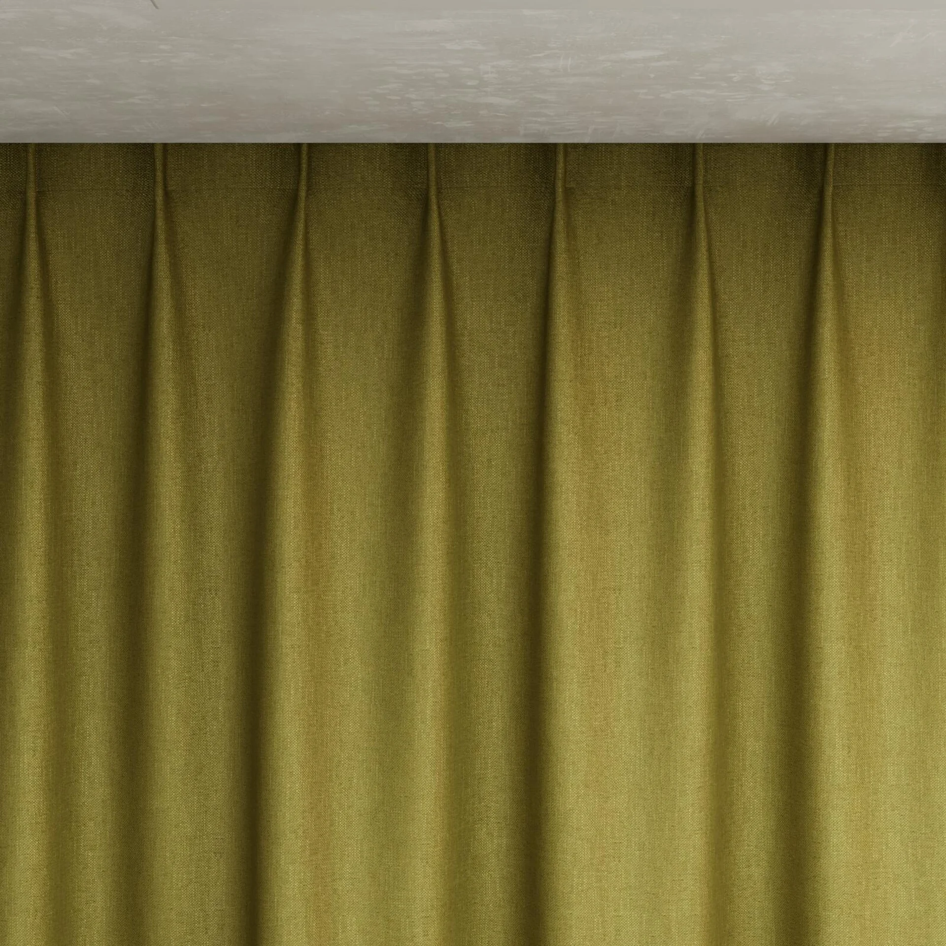 Top view of Bronco Moss, pinch pleat