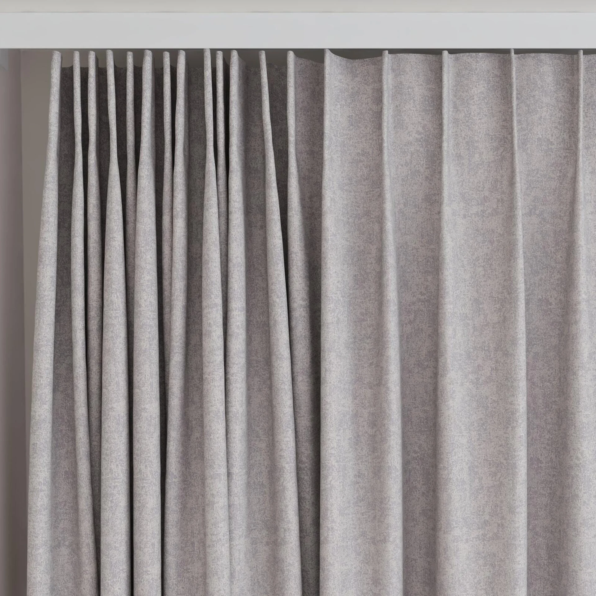 Top view of Avalon FR Blackout Fog, on curtain rail