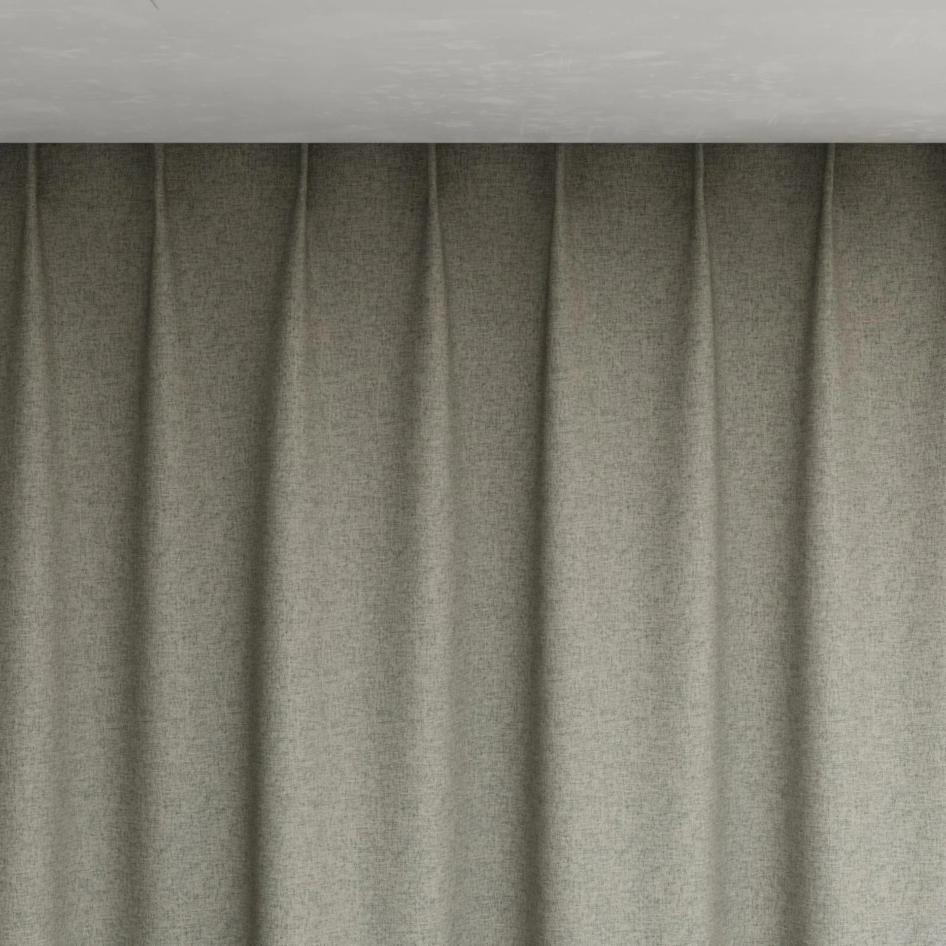 Top view of Retreat II Blue Charcoal, pinch pleat