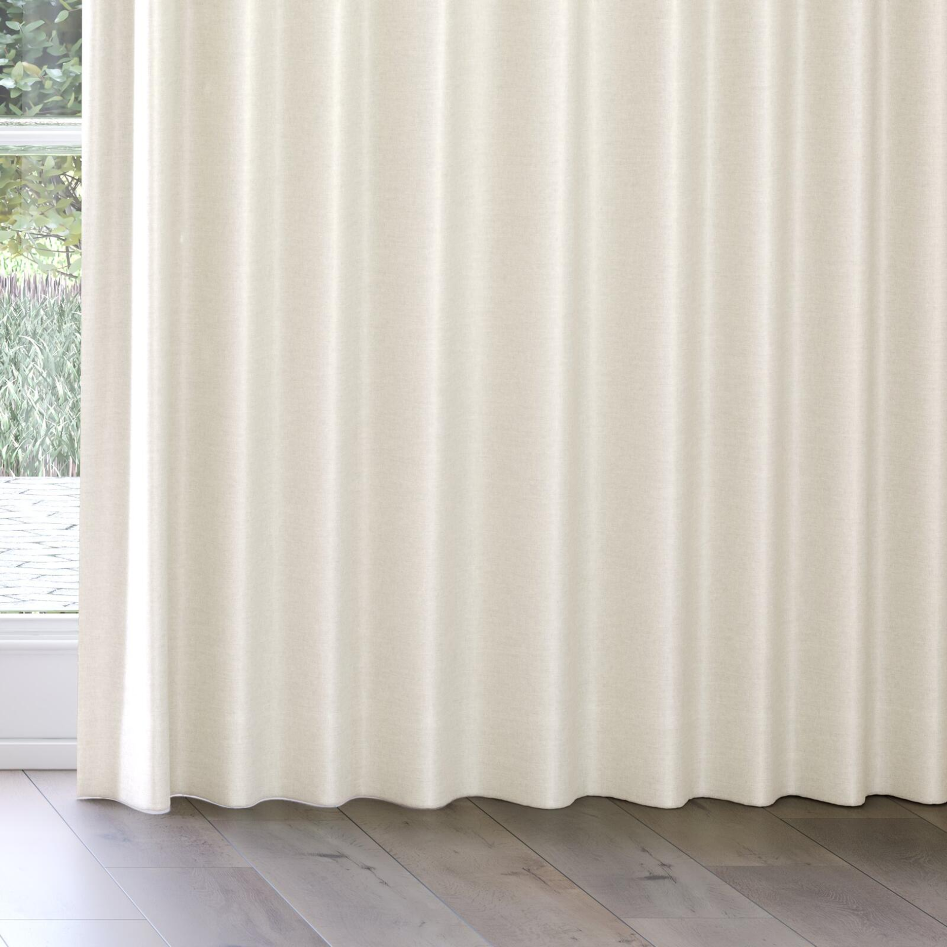 Bottom view of Provence Ivory, on curtain rail