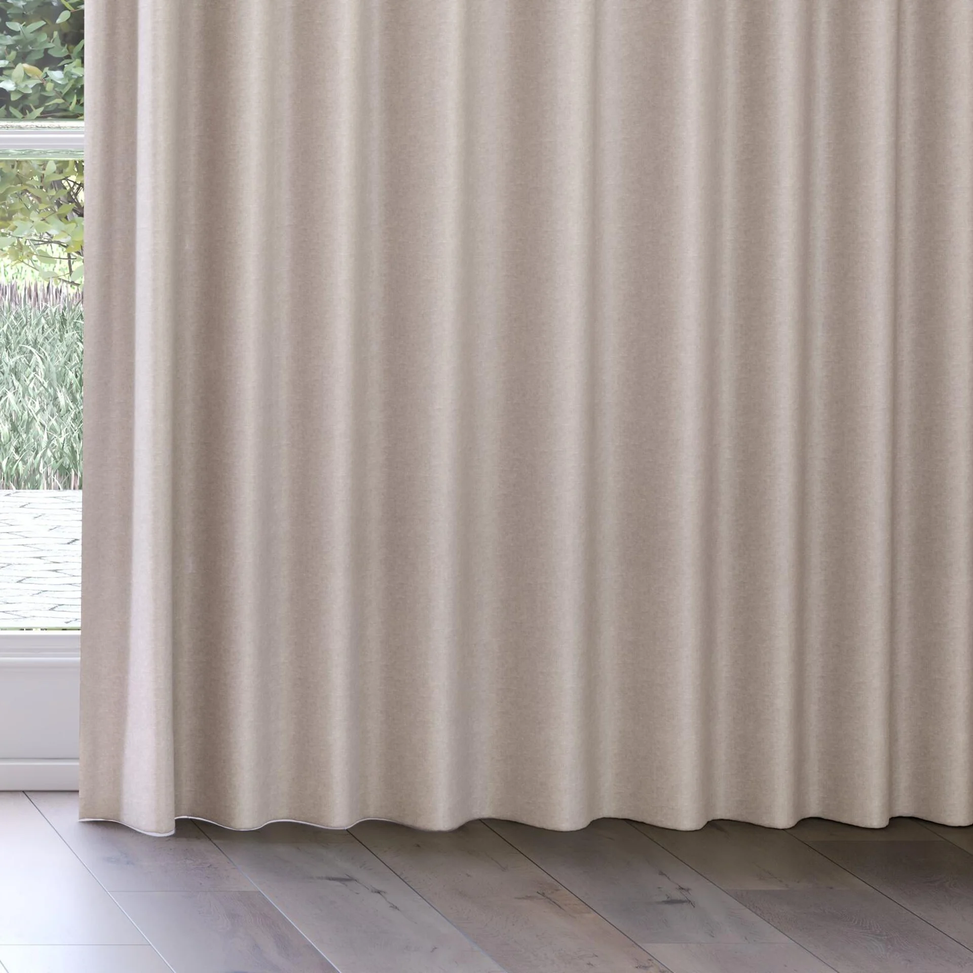 Bottom view of Goa Shadow, on curtain rail