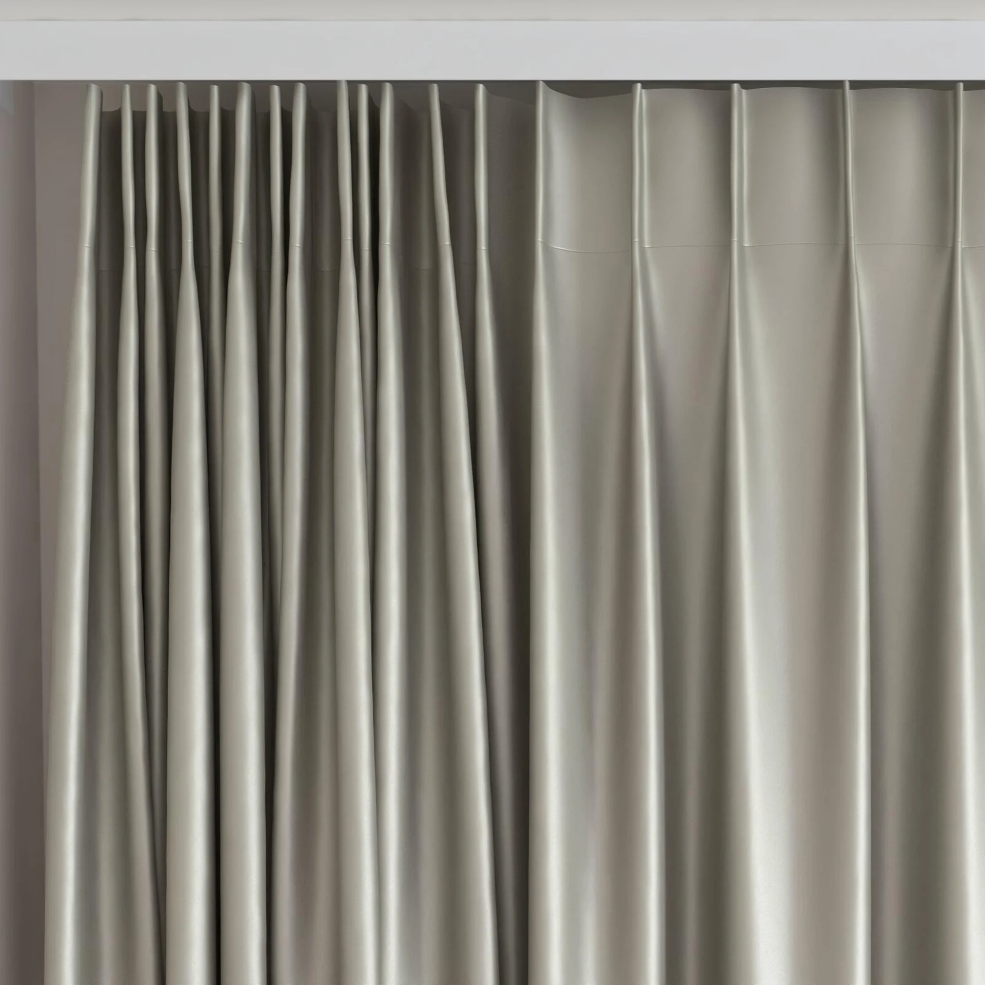 Top view of Sleek Castor, on curtain rail