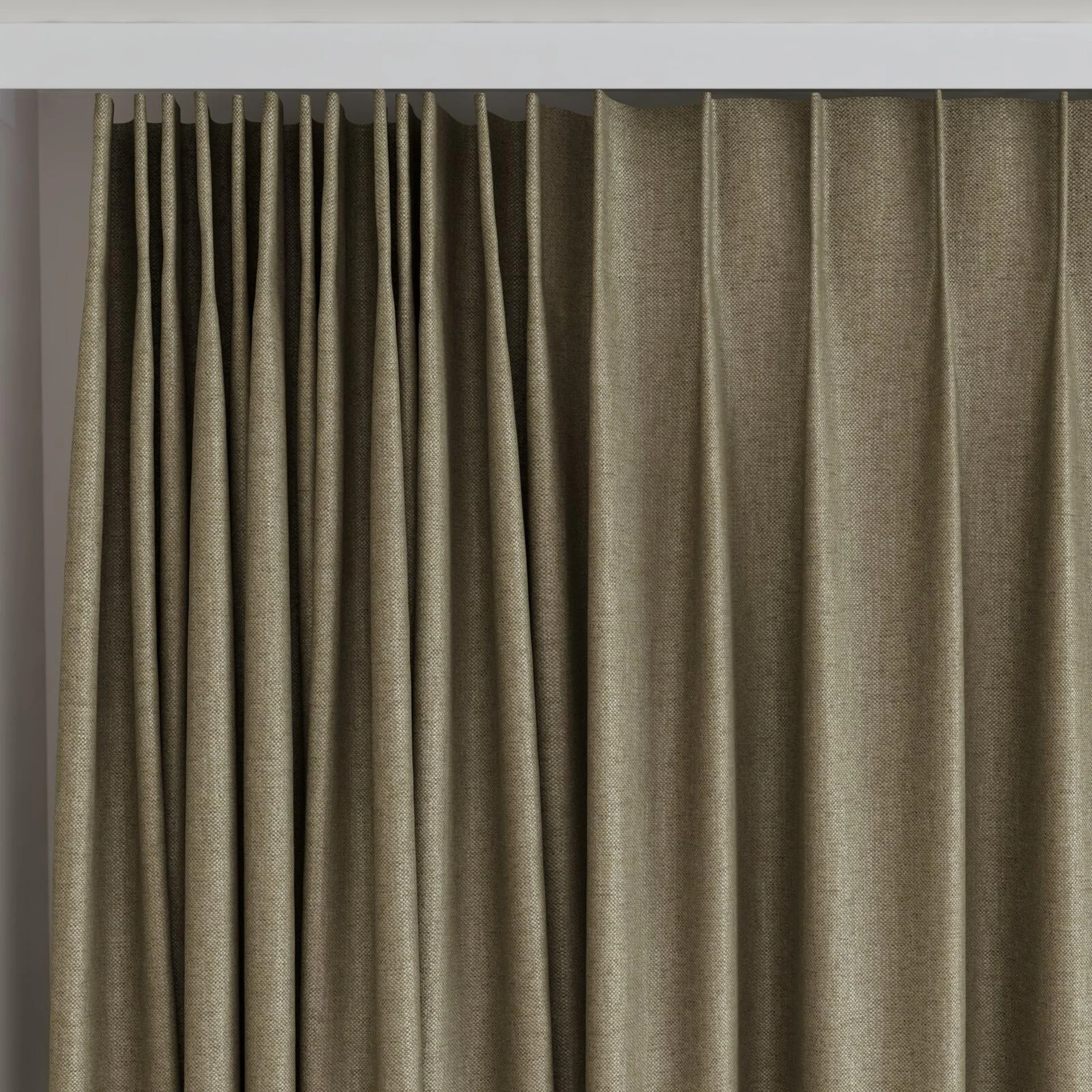Top view of Bronco Dune, on curtain rail