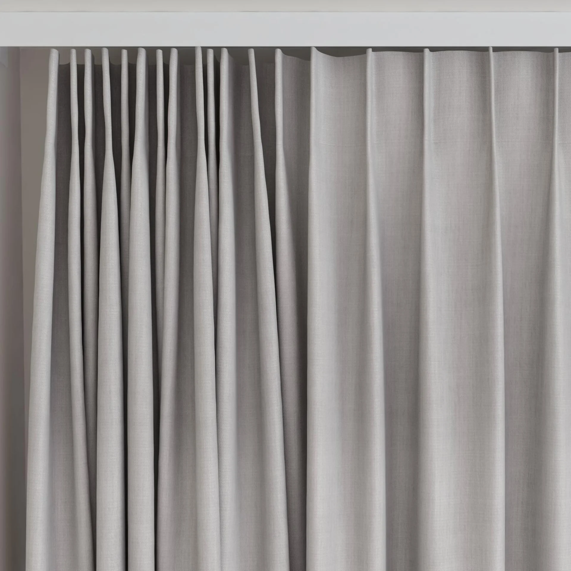 Top view of Lexicon Aluminium, on curtain rail