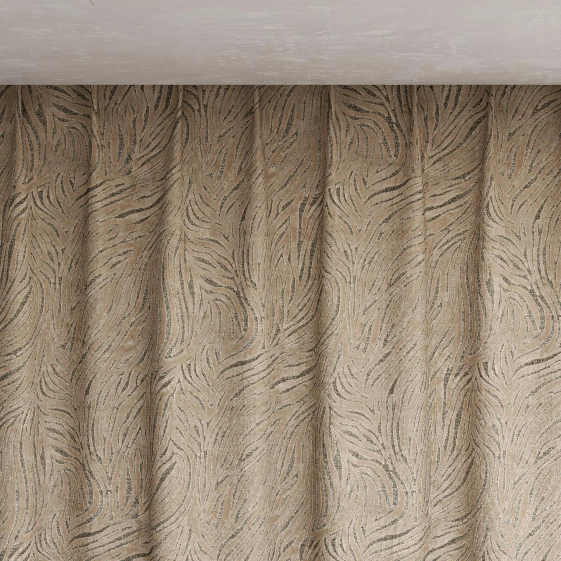 Top view of Principal Macaroon, pinch pleat