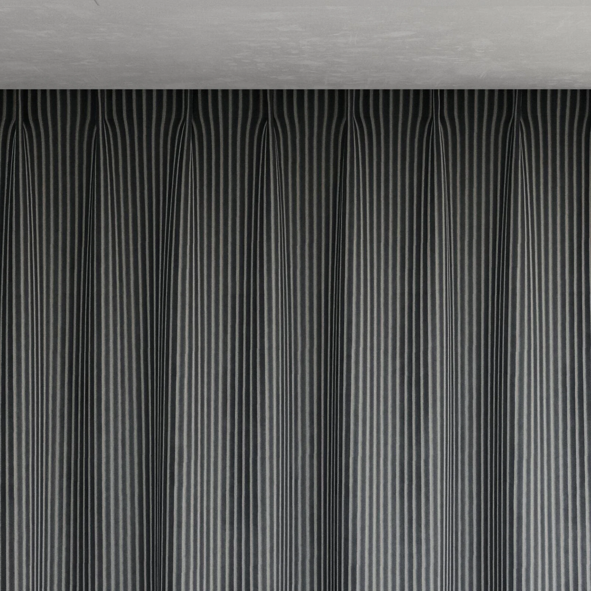 Top view of Embrace Charcoal, pinch pleat