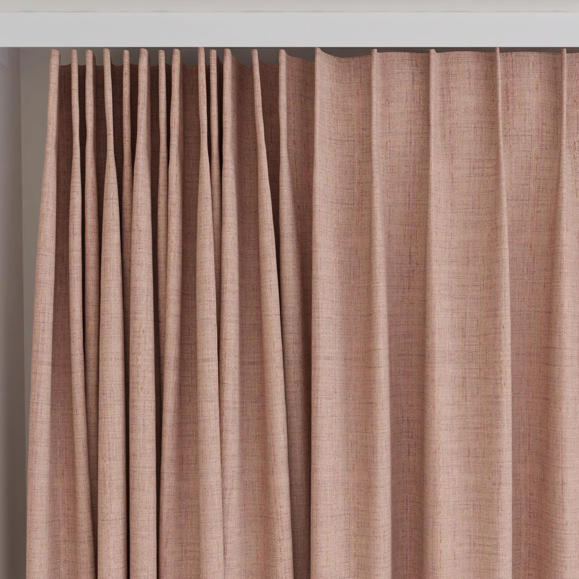 Top view of Iconic Bonbon, on curtain rail