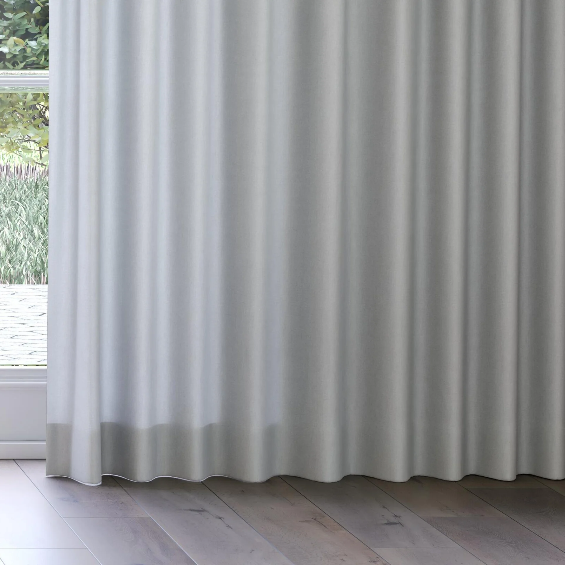 Bottom view of Ophelia Cyclone, on curtain rail