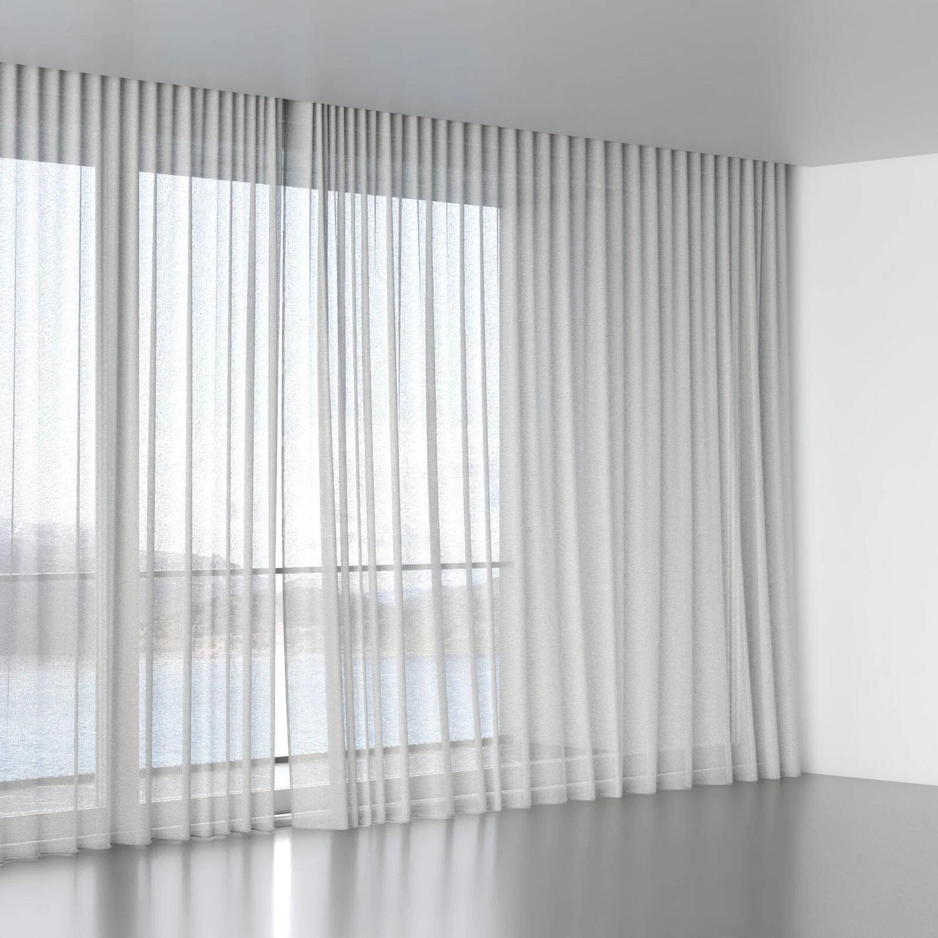 Full view of Tactility Mineral, wave pleat