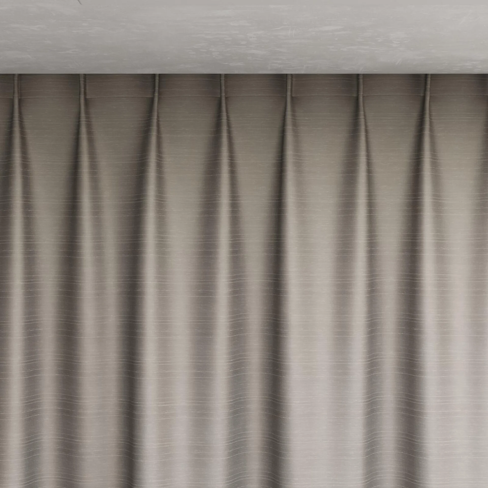 Top view of Silky Aluminium, pinch pleat