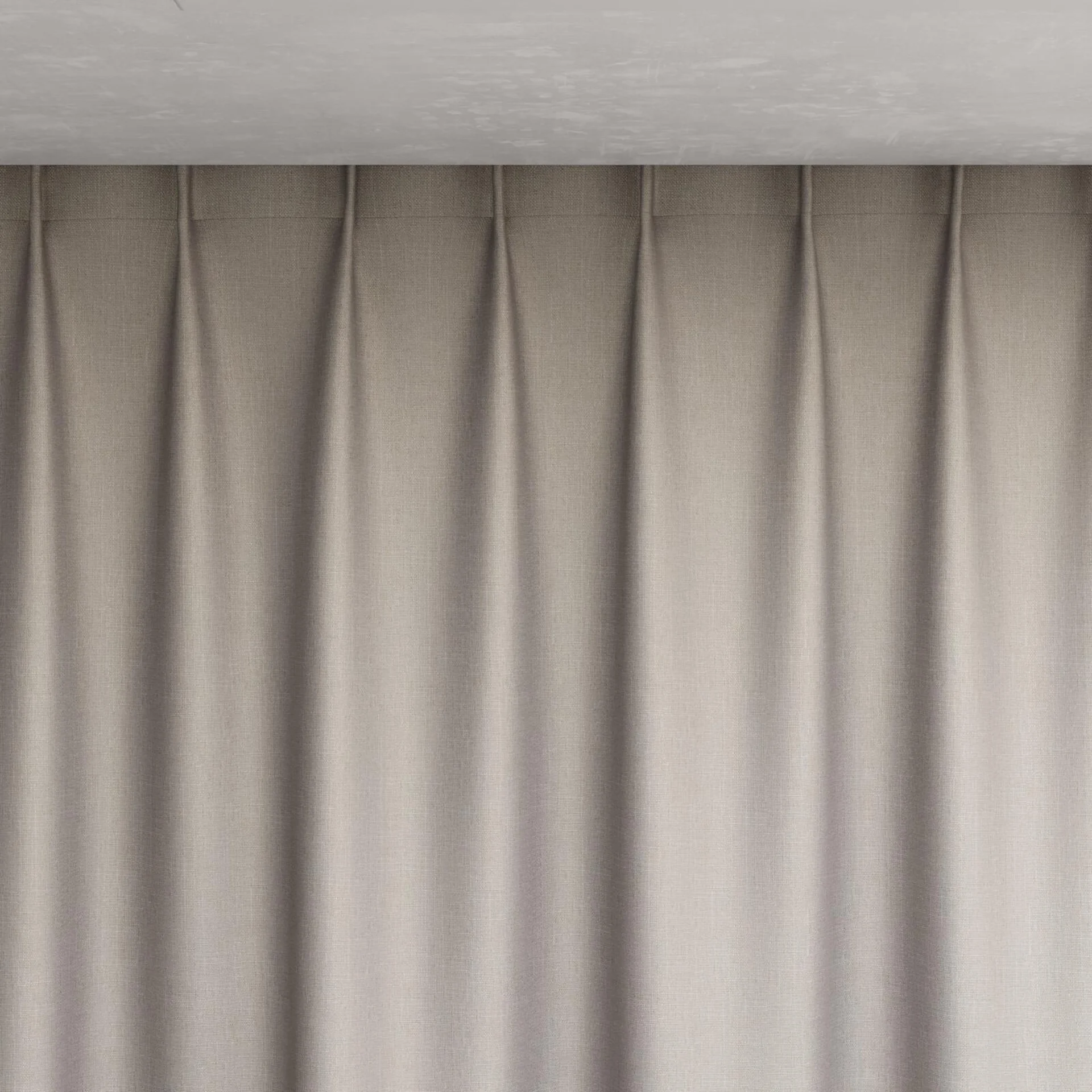 Top view of Stallion 2 Blackout Linen, pinch pleat