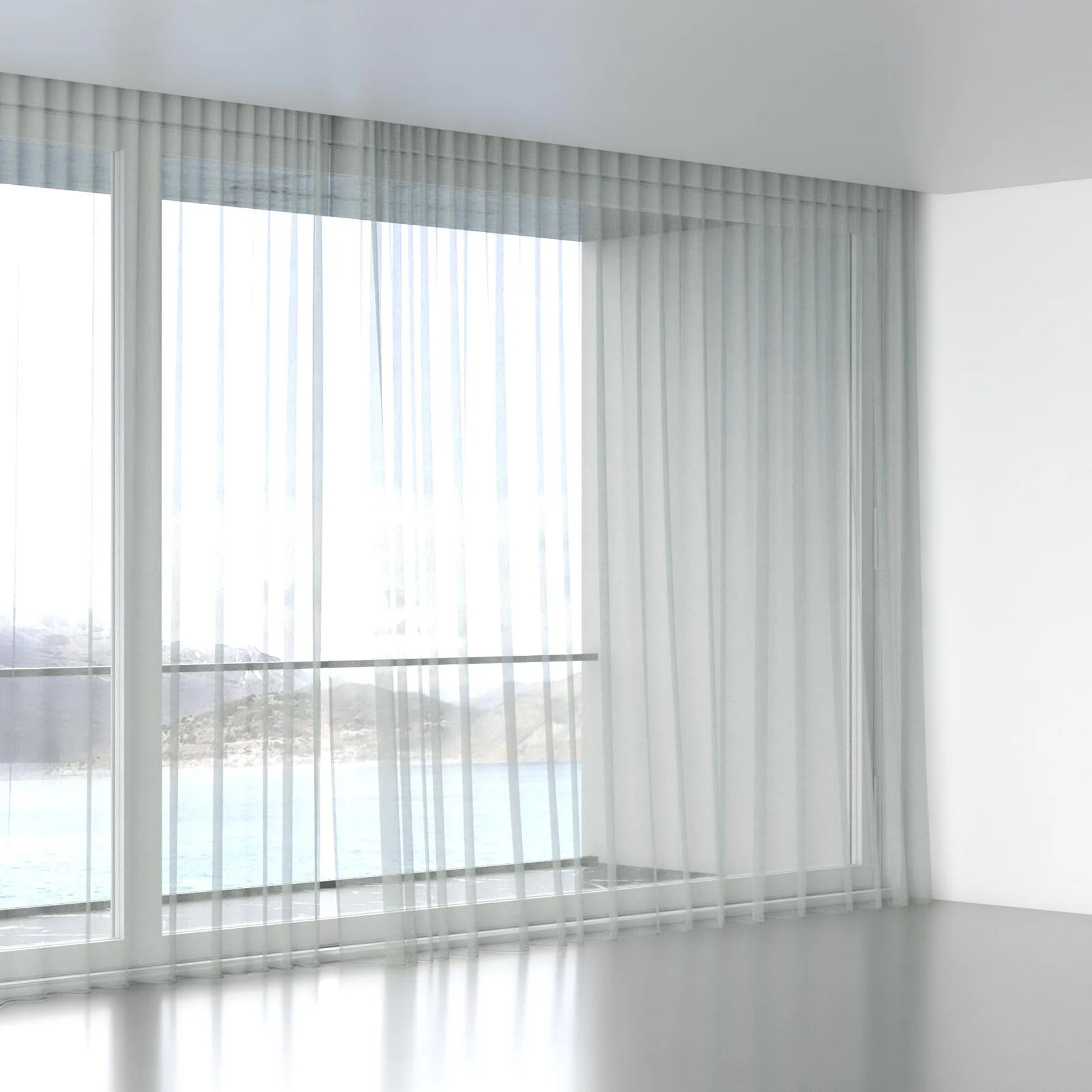 Full view of Rhyme Spring, wave pleat