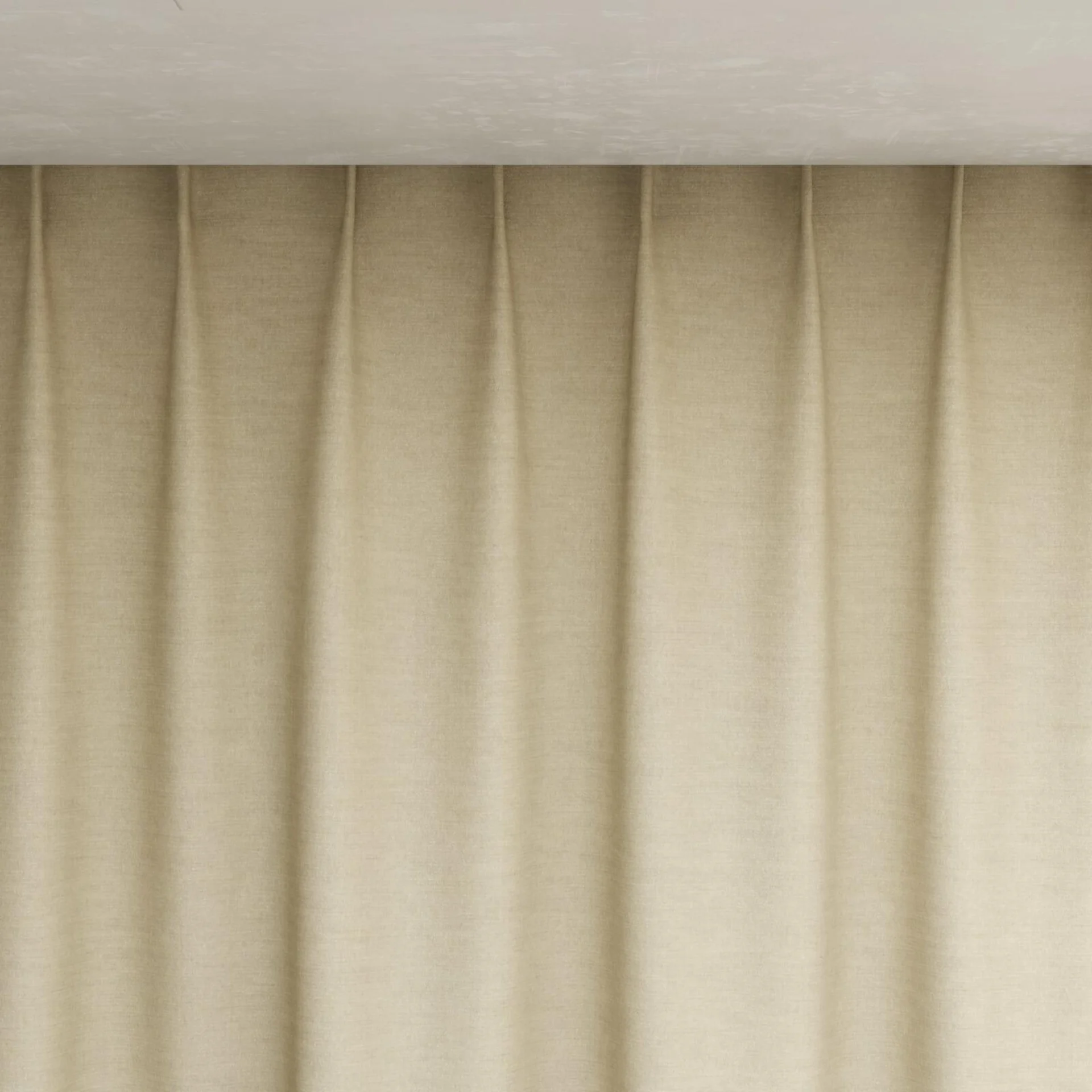 Top view of Drama Marzipan, pinch pleat