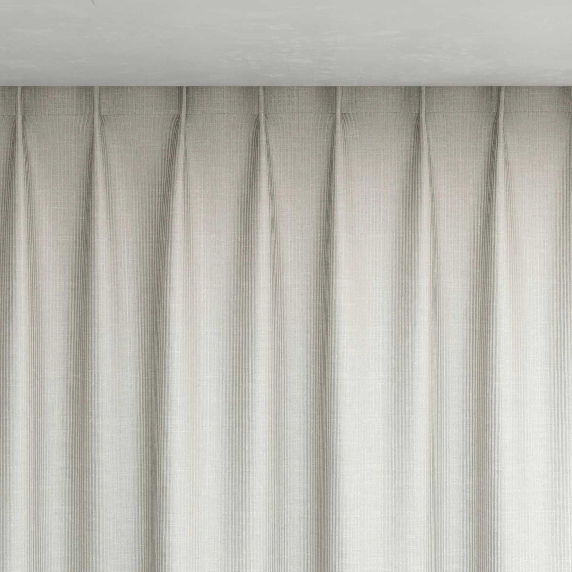 Top view of Leonardo Cream, pinch pleat