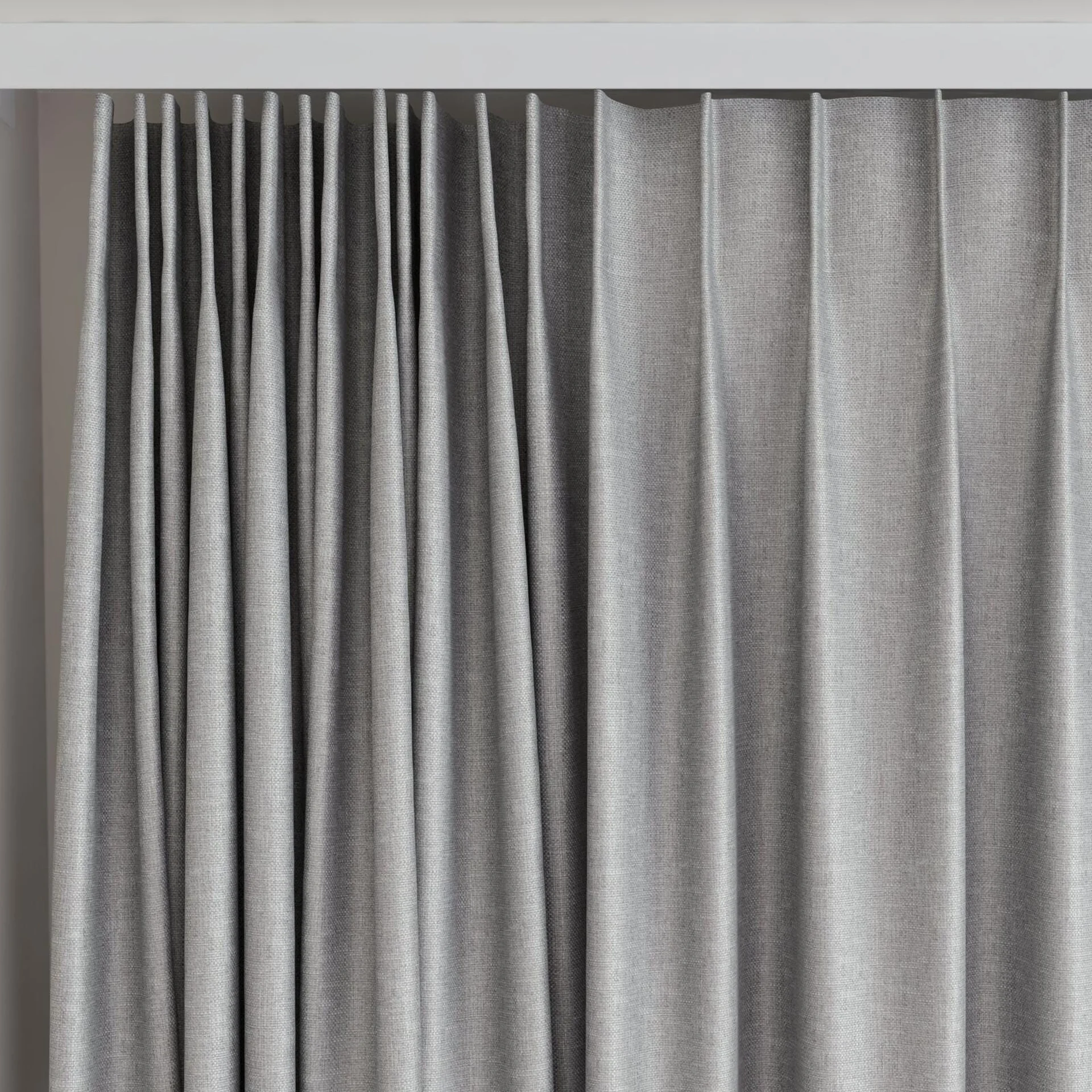 Top view of Matrix FR Mist, on curtain rail
